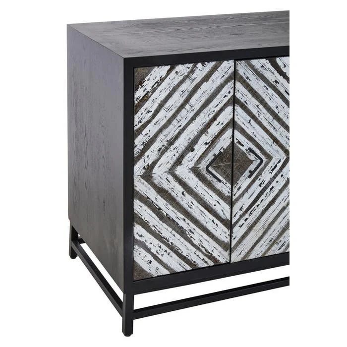 Evangeline Geometric Sideboard – Black - Image 7