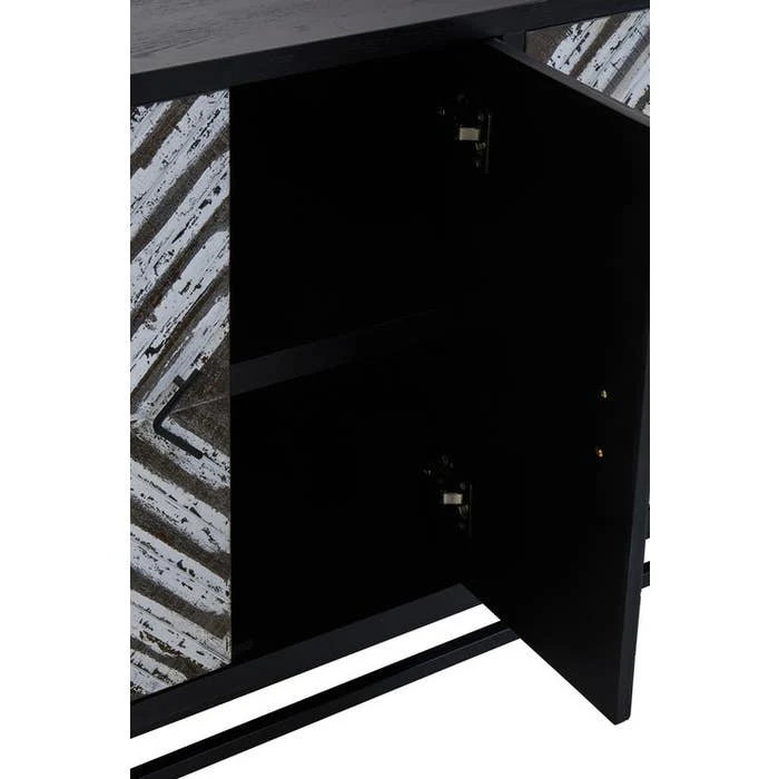 Evangeline Geometric Sideboard – Black - Image 9