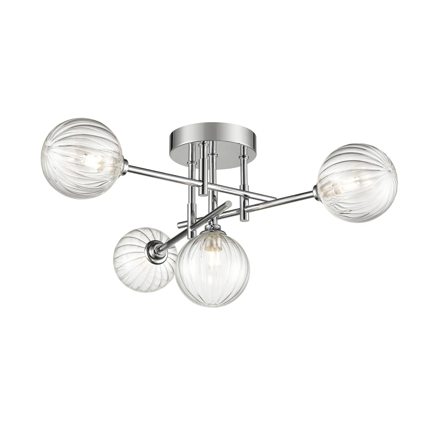 Franklite Abstraction Ceiling Light – 4 Lights – Chrome