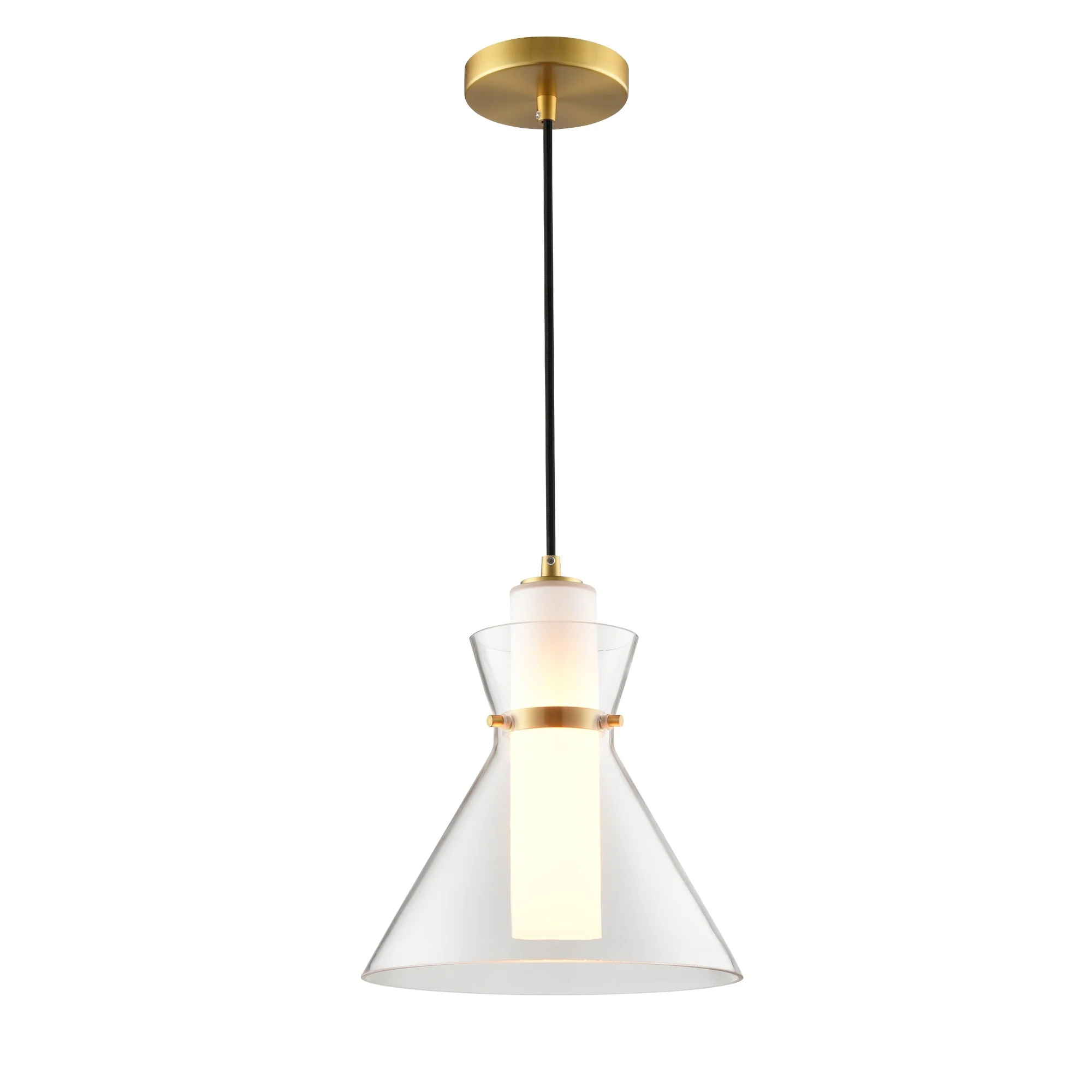 Franklite Bliss Pendant Light – Aged Brass