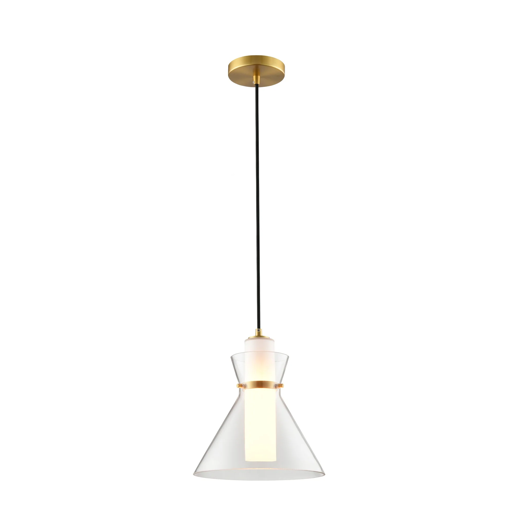 Franklite Bliss Pendant Light – Aged Brass - Image 2