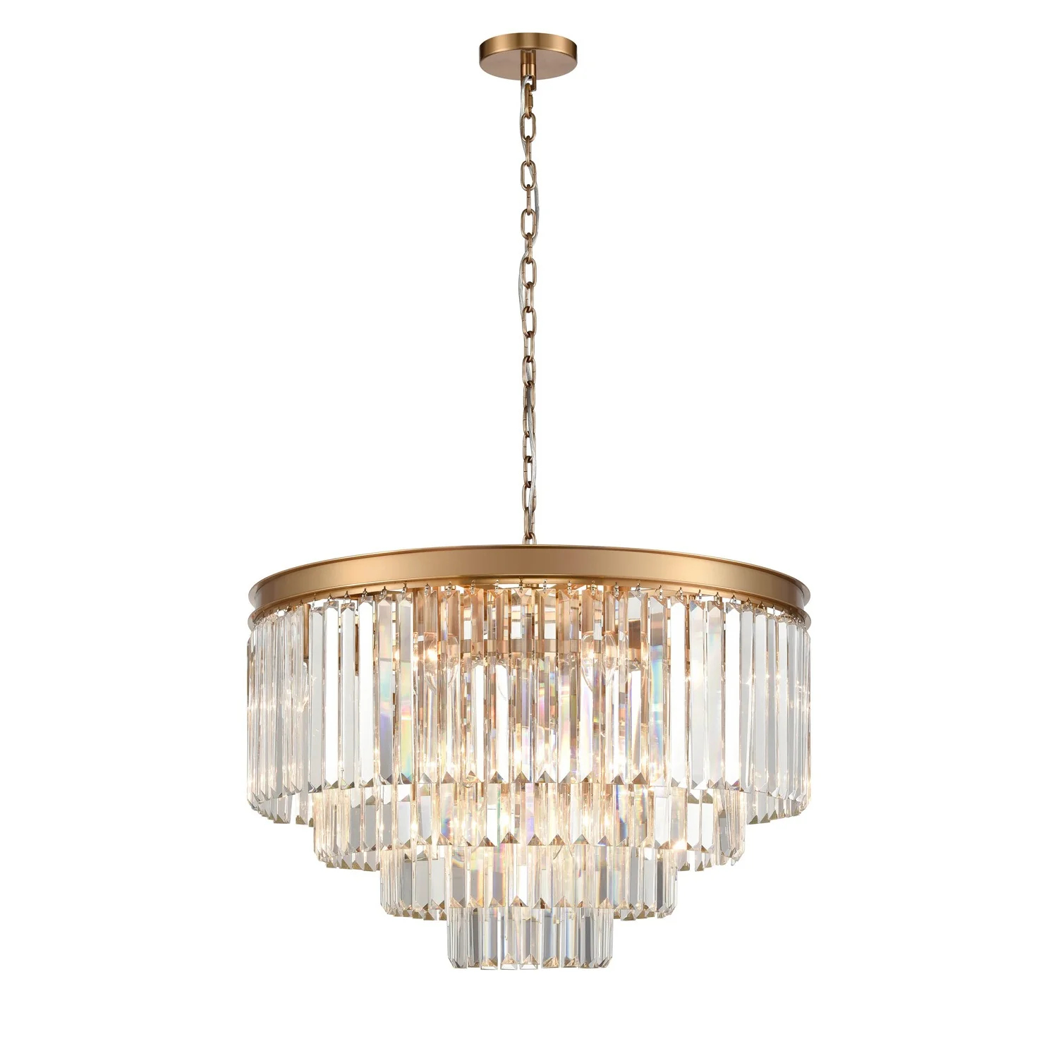 Franklite Perdita Pendant Light – Brushed Brass – 20 Lights