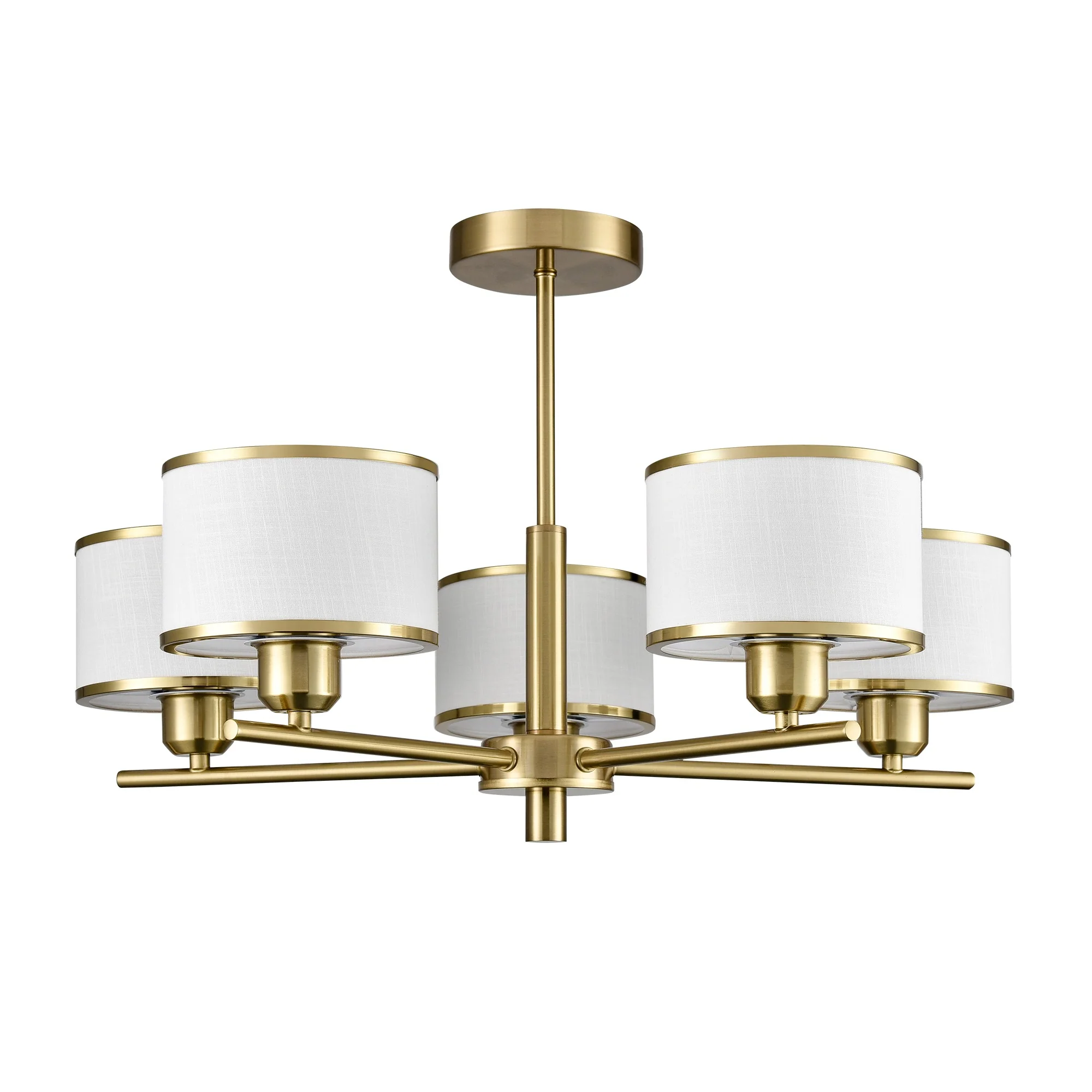 Franklite Polaris 5 Light Fitting – Aged Brass