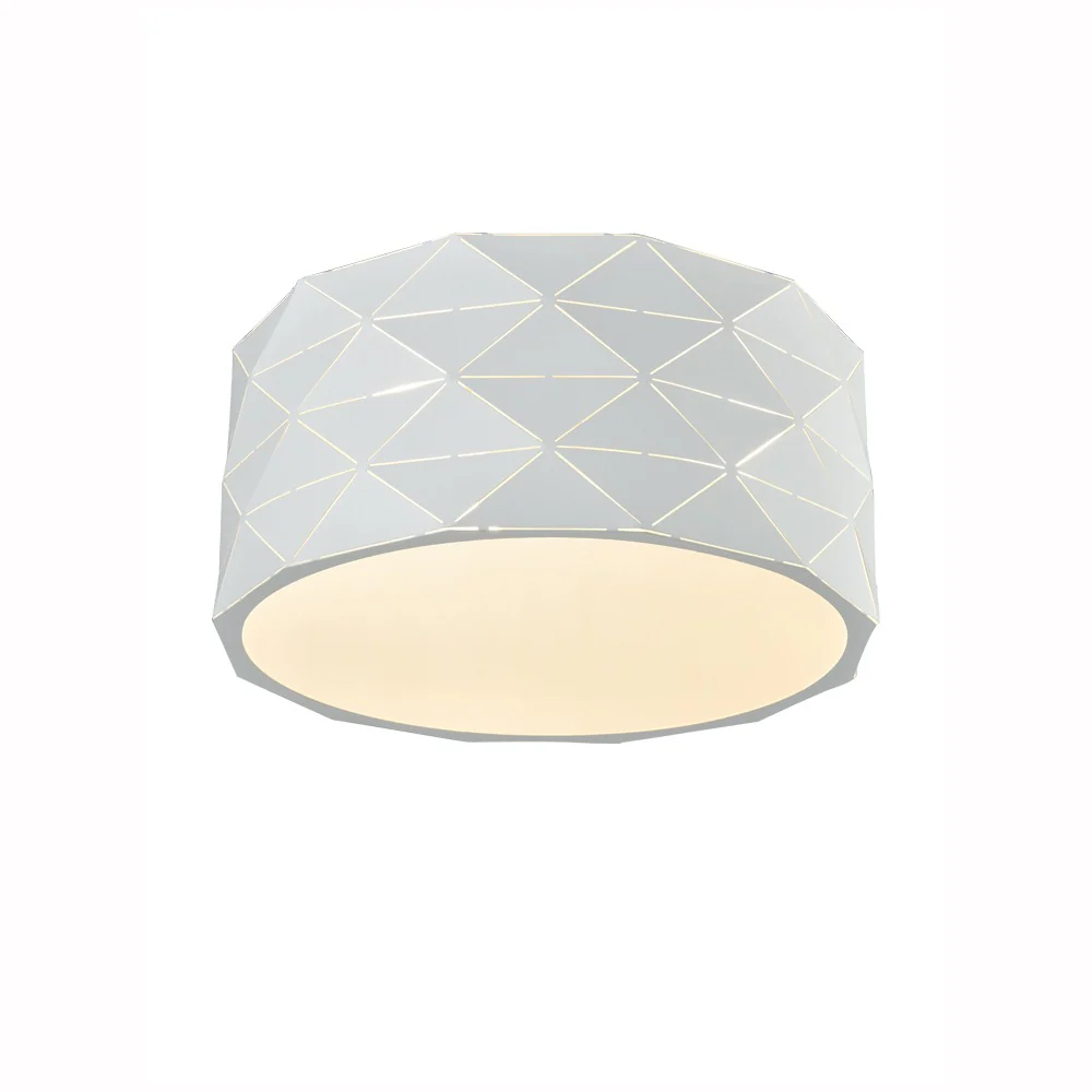 Franklite Tangent Flush Ceiling Light – White