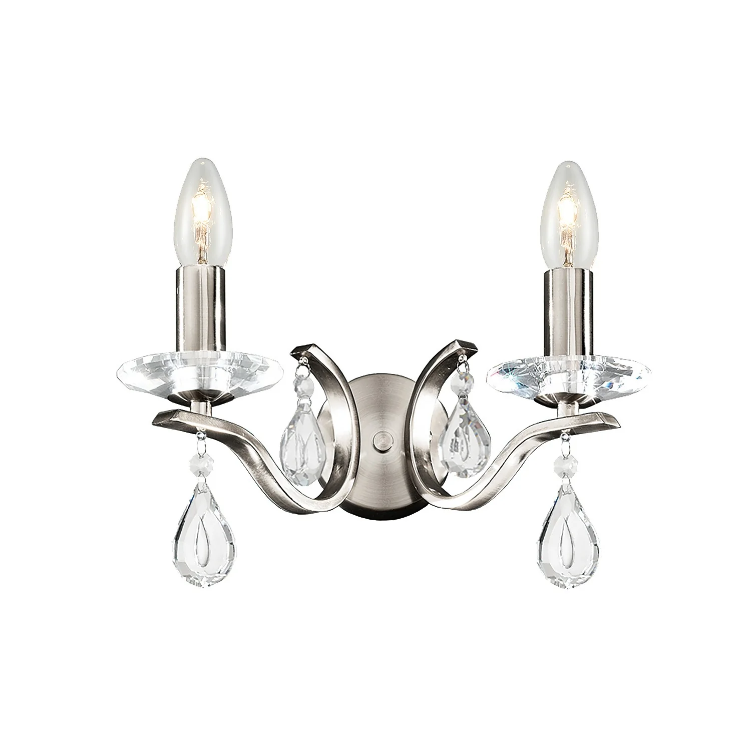 Franklite Willow Wall Light – Satin Nickel