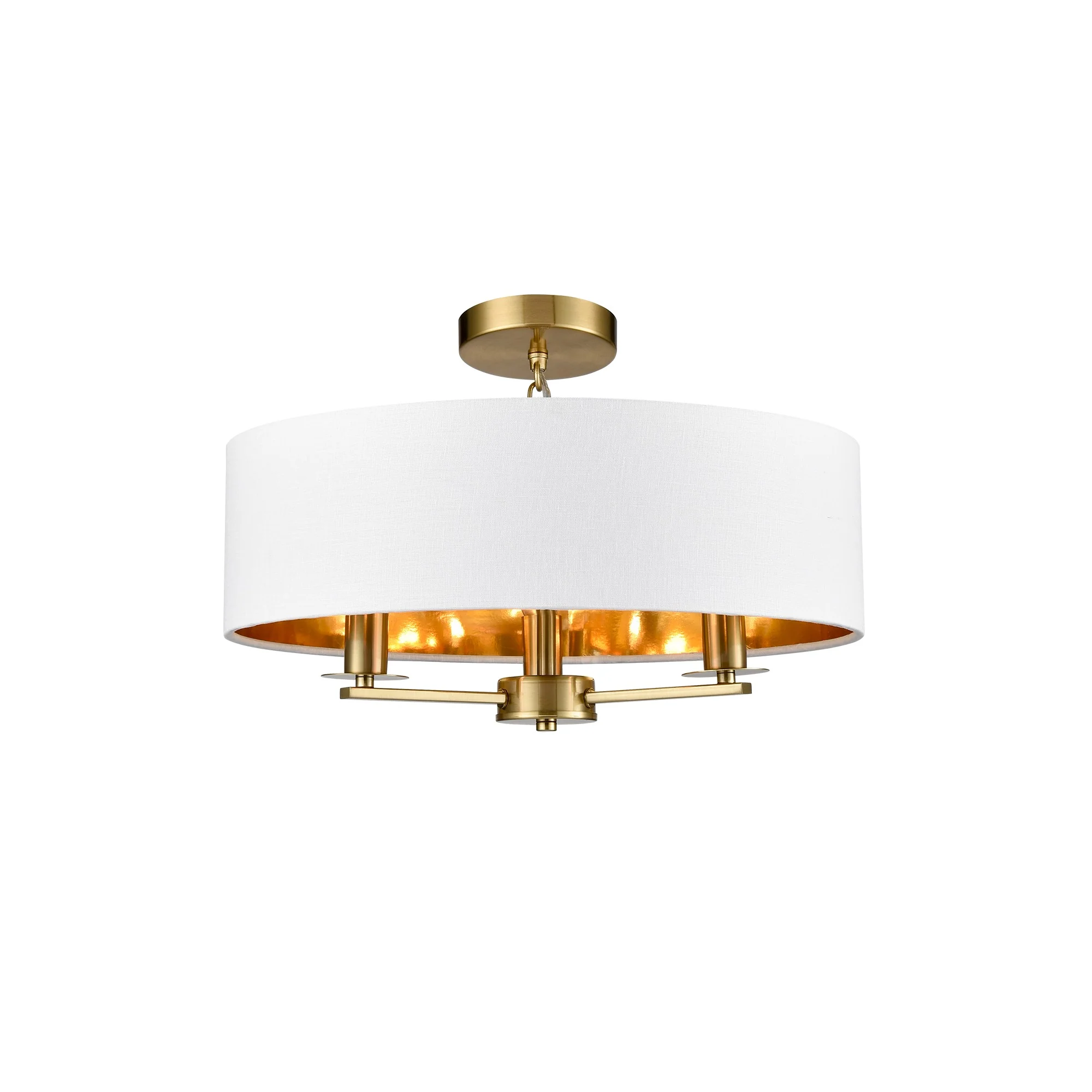 Franklite Windsor Pendant Light - 3 Lights - Aged Brass - Image 2