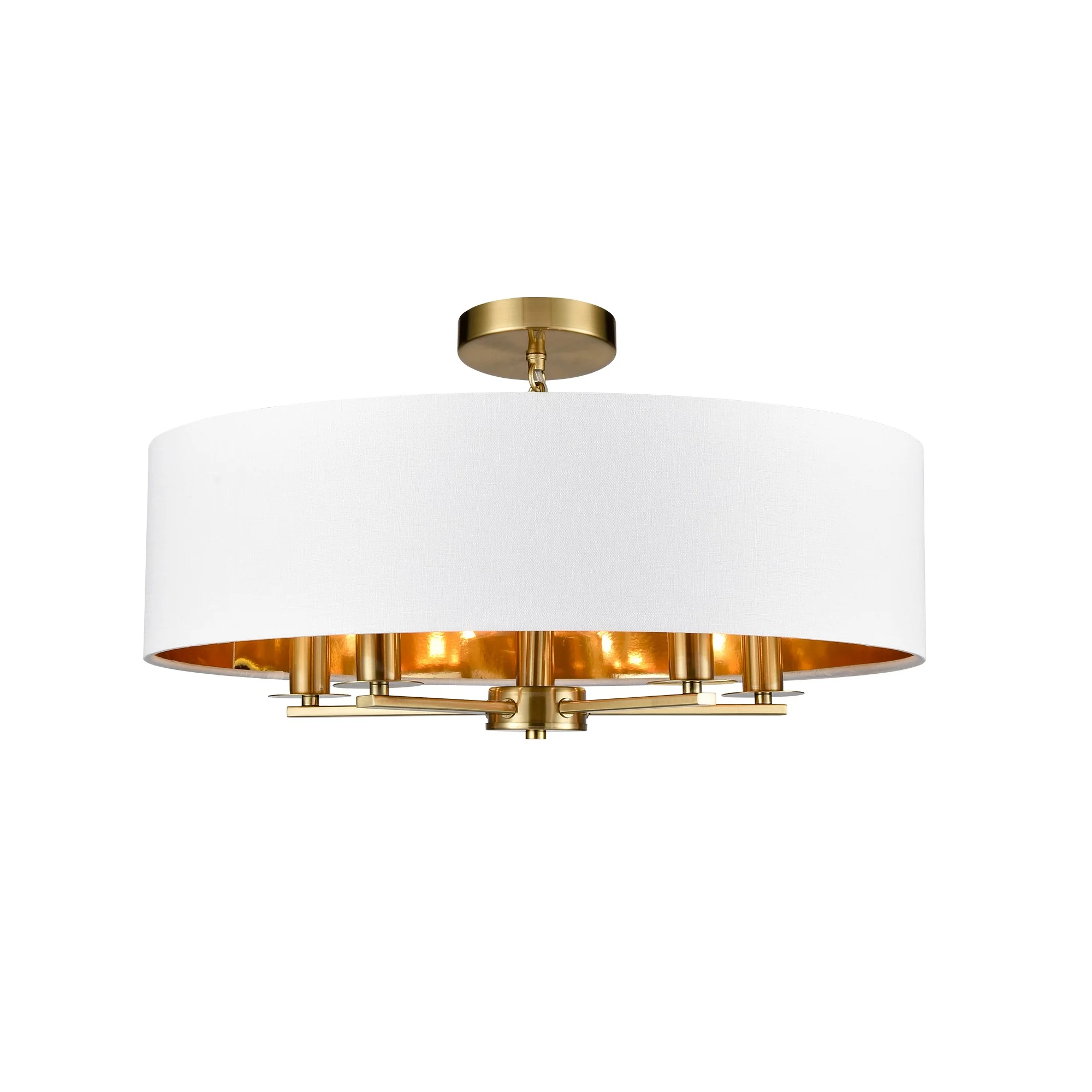 Franklite Windsor Pendant Light - 5 Lights - Aged Brass - Image 2