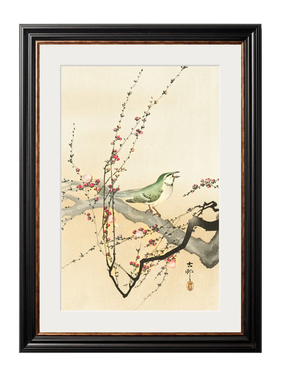 Garden Birds by Ohara Koson – York Slim Framed Print - Image 4