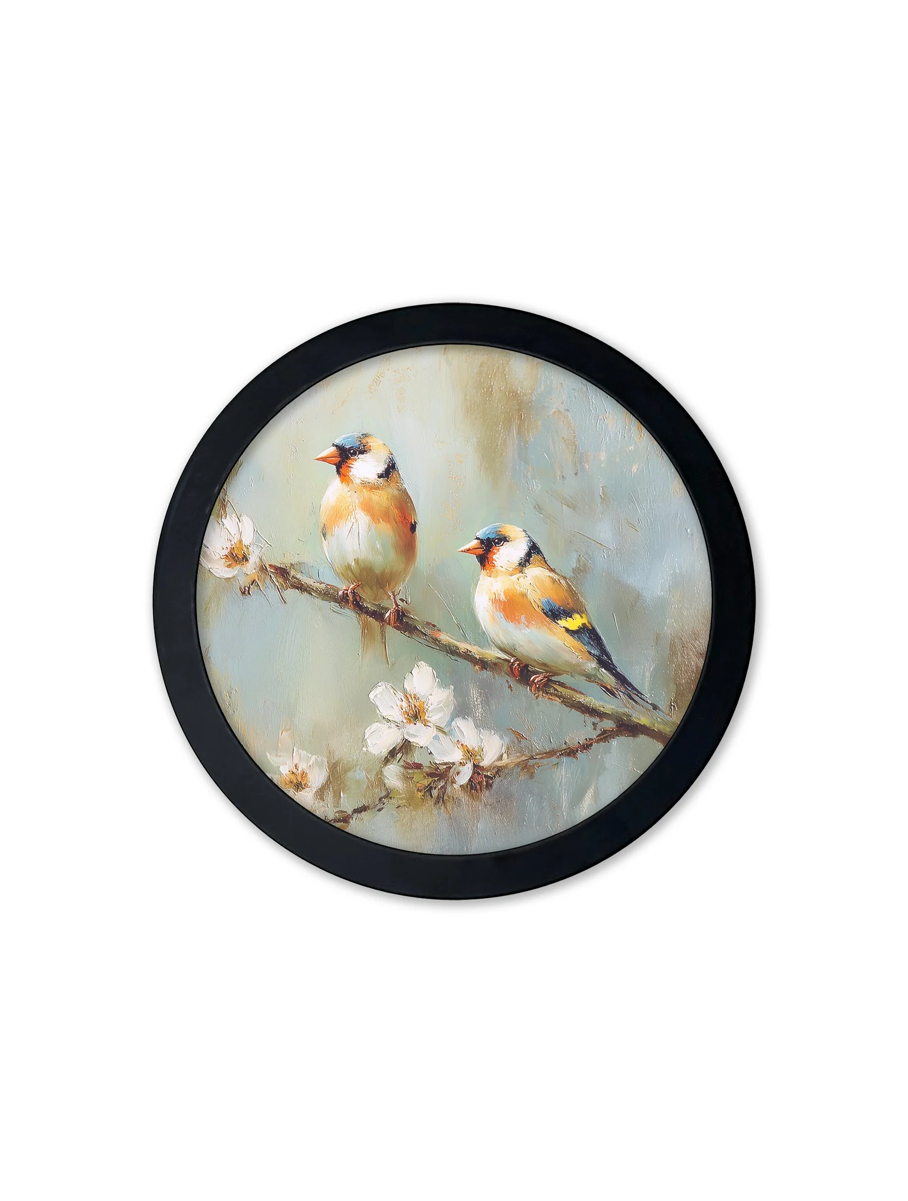 Garden Birds Print – Black Round Box Frame – Set of 8 - Image 5