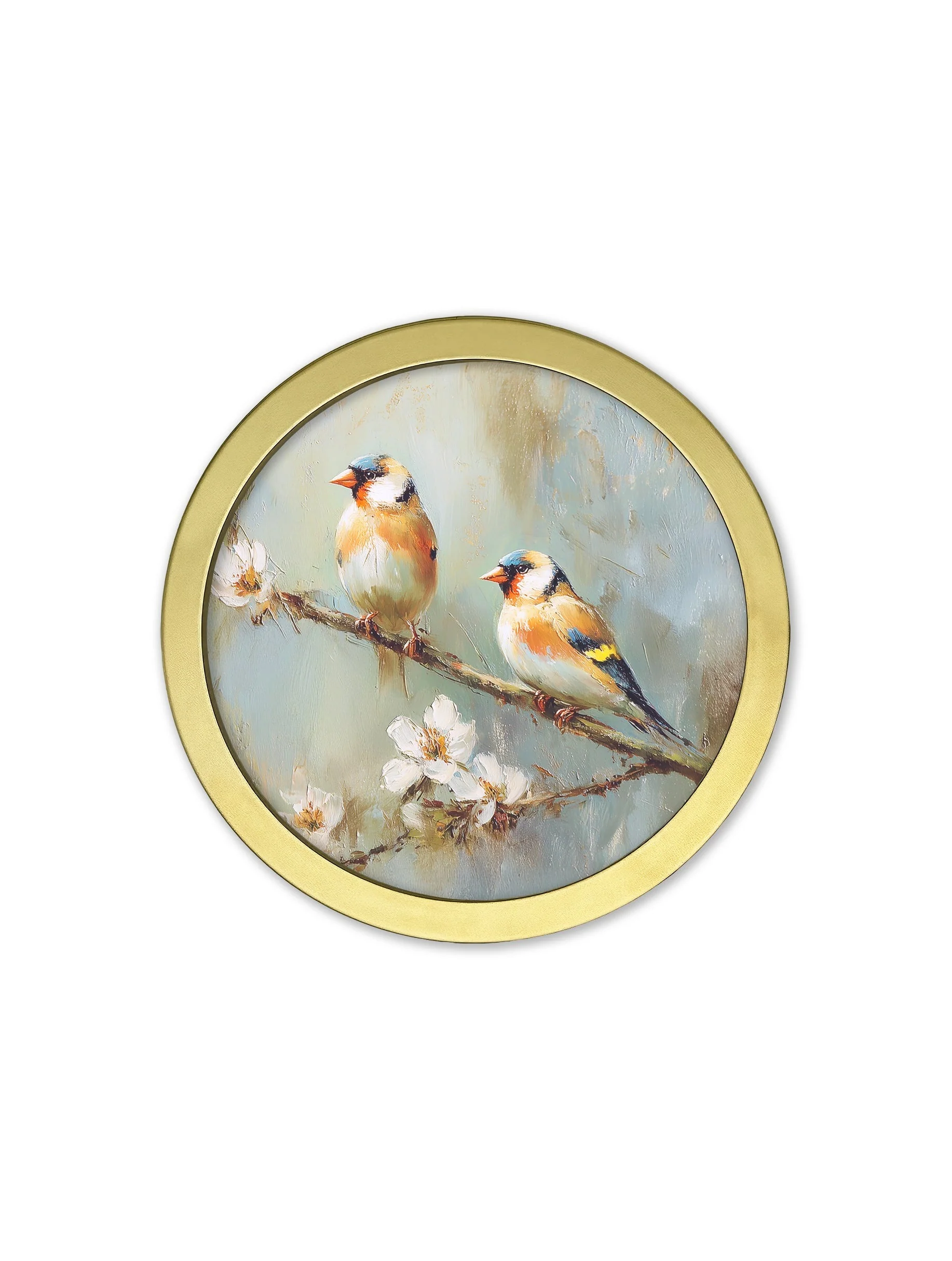 Garden Birds Print - Gold Round Box Frame – Set of 8 - Image 5