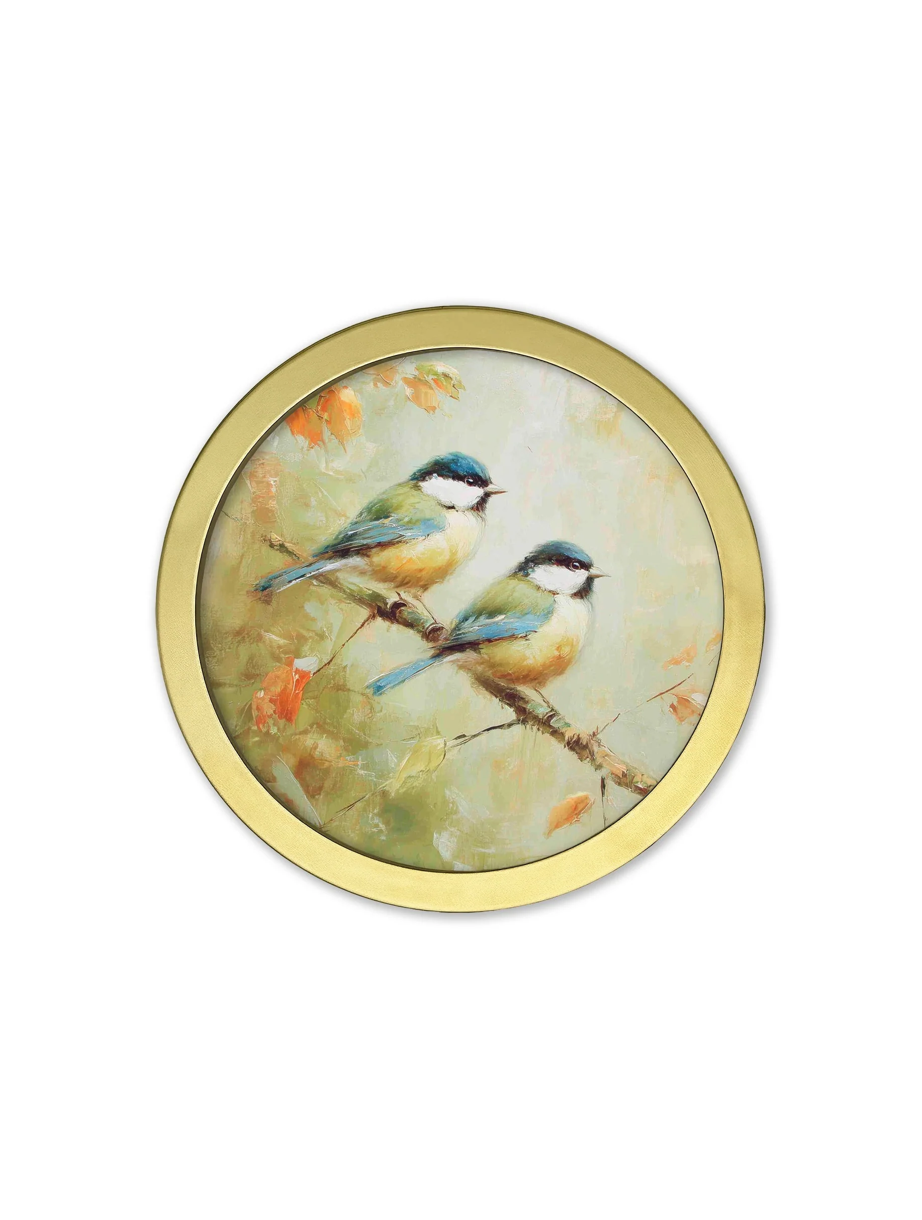 Garden Birds Print - Gold Round Box Frame – Set of 8 - Image 6