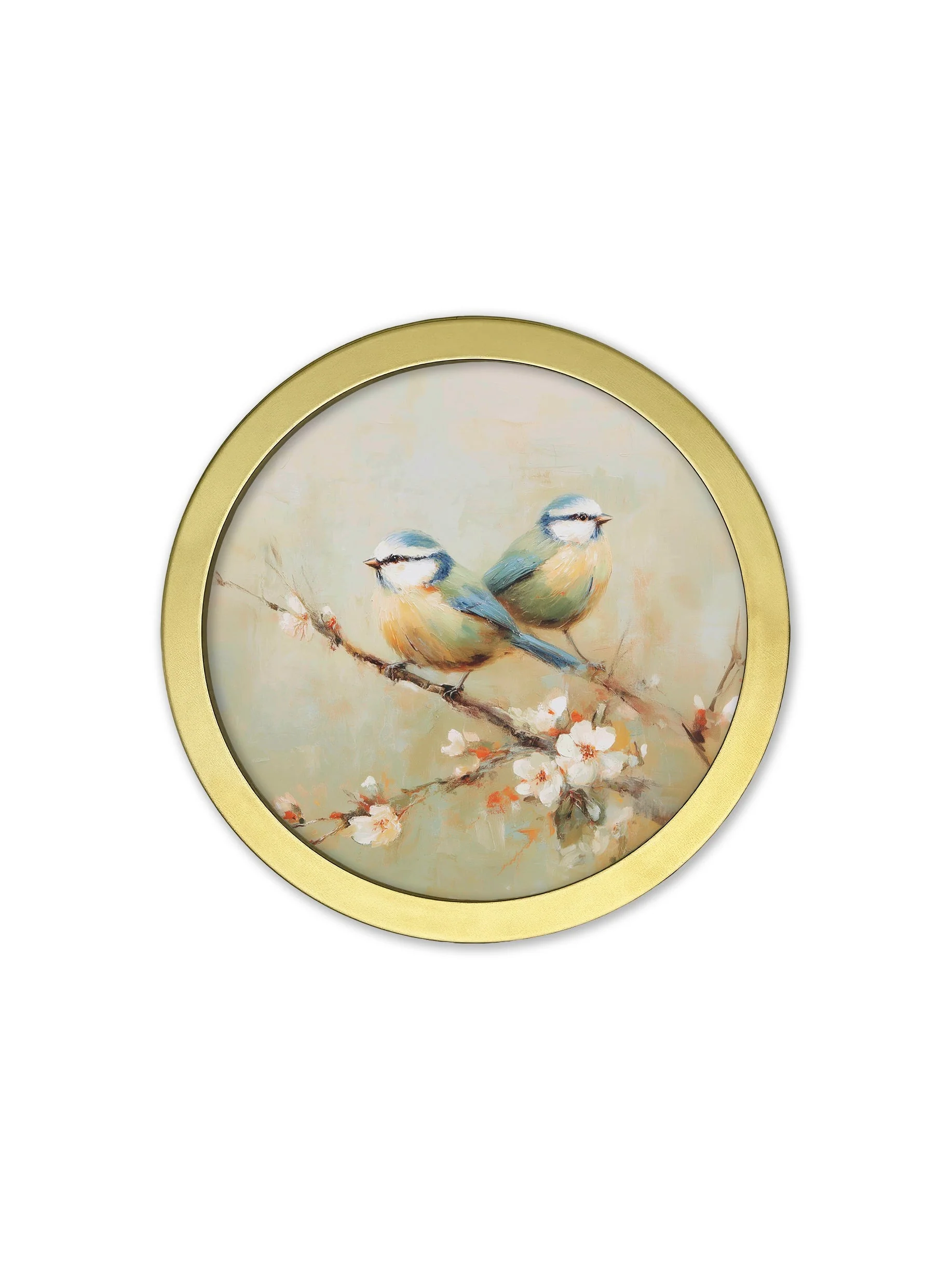 Garden Birds Print - Gold Round Box Frame – Set of 8 - Image 7