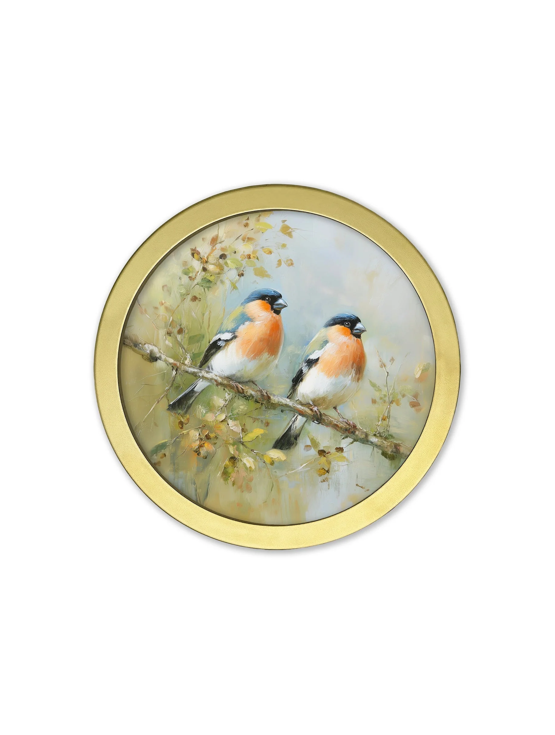 Garden Birds Print - Gold Round Box Frame – Set of 8 - Image 8