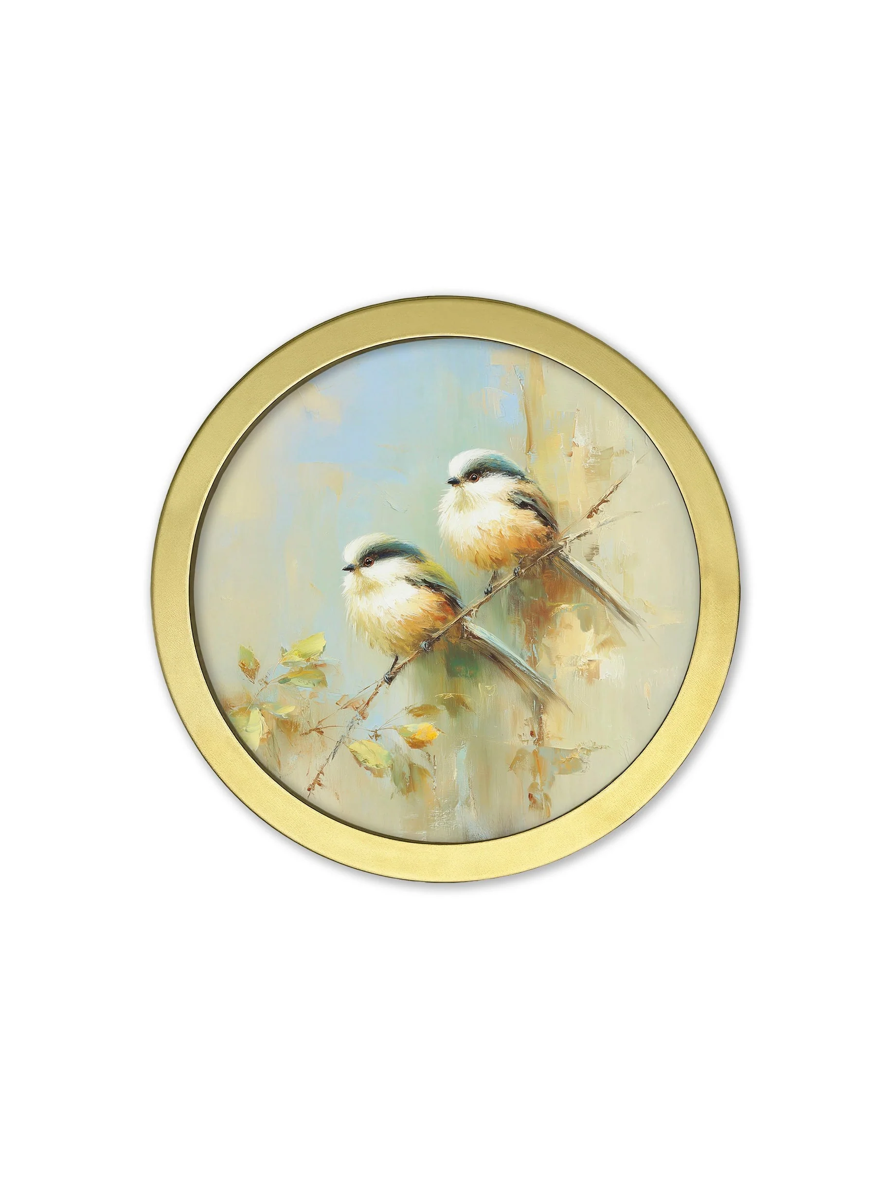 Garden Birds Print - Gold Round Box Frame – Set of 8 - Image 9