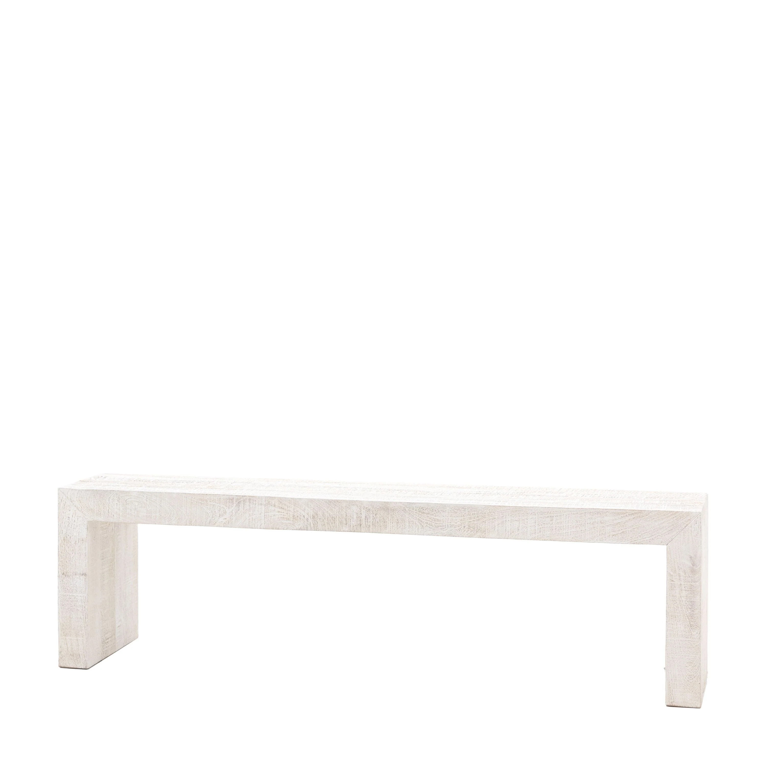 Girisha Dining Bench – Whitewash - Image 2