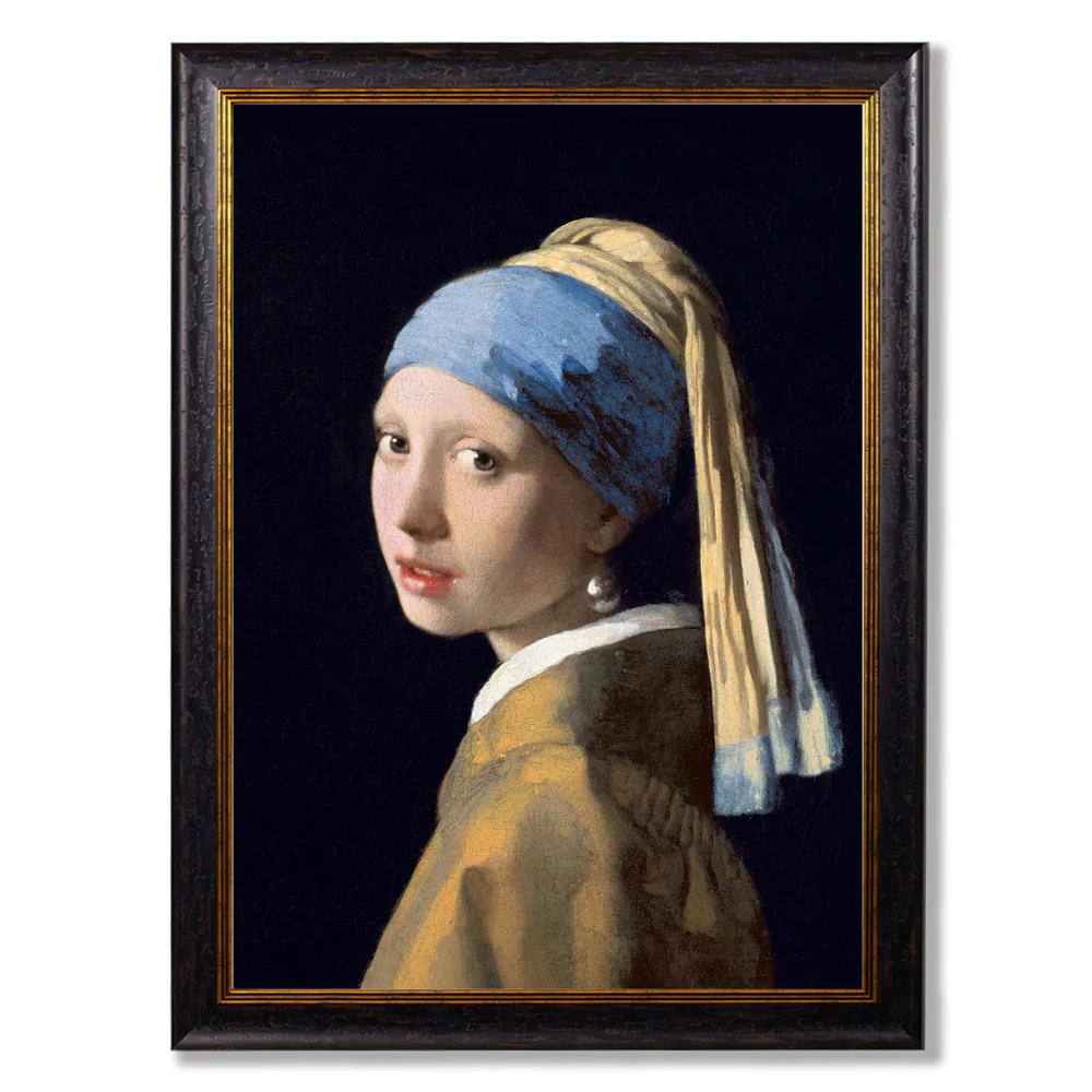 Girl with a Pearl Earring by Johannes Vermeer – Oxford Framed Print