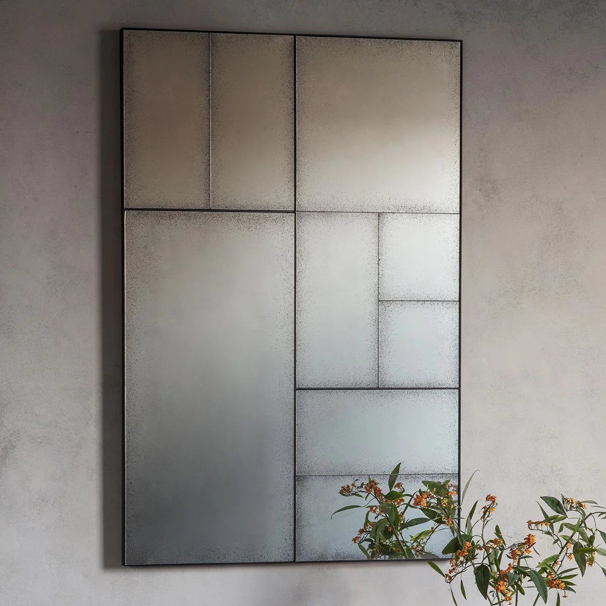 Gridlock Geometric Mirror – Antiqued - Image 3