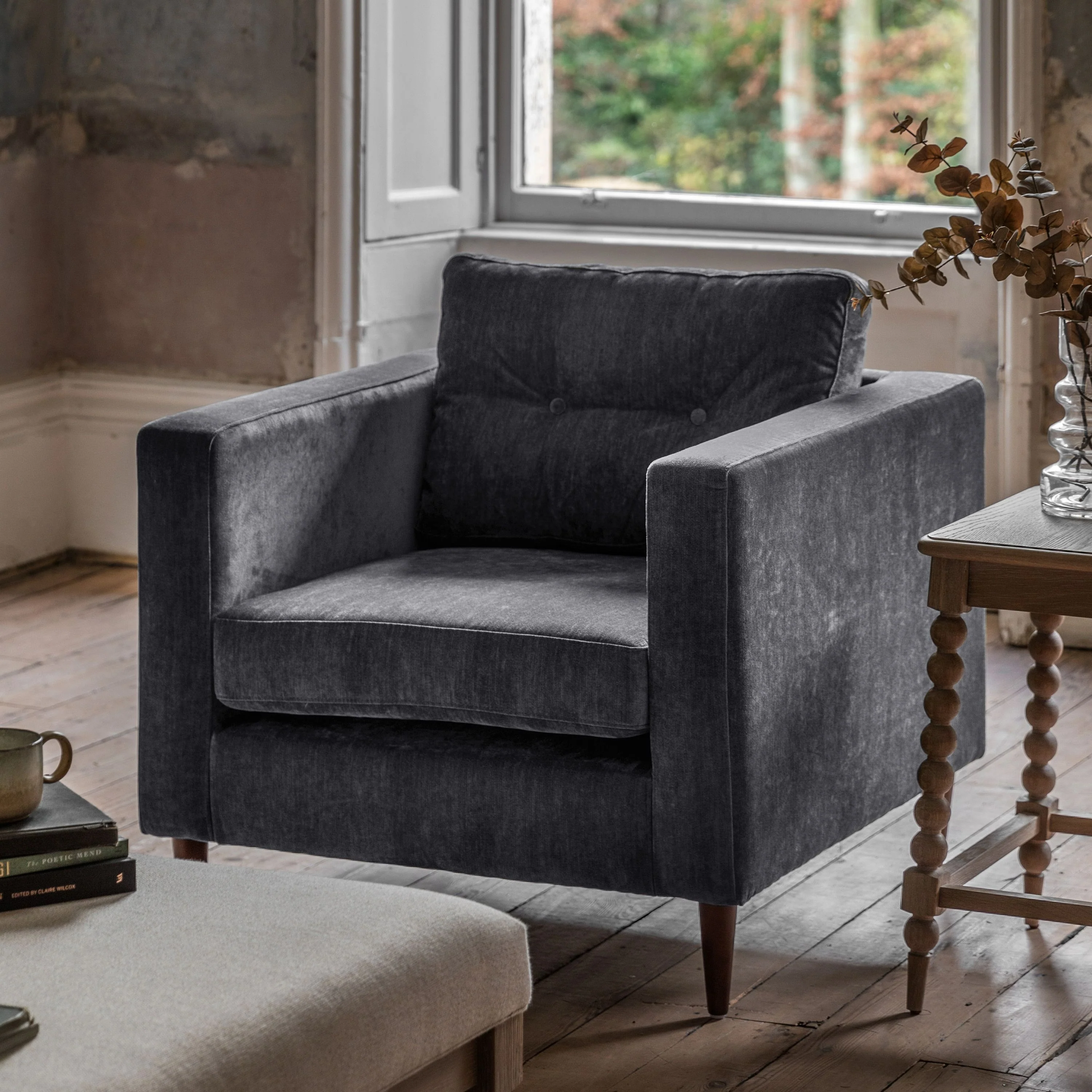 Harland Armchair – Charcoal - Image 7