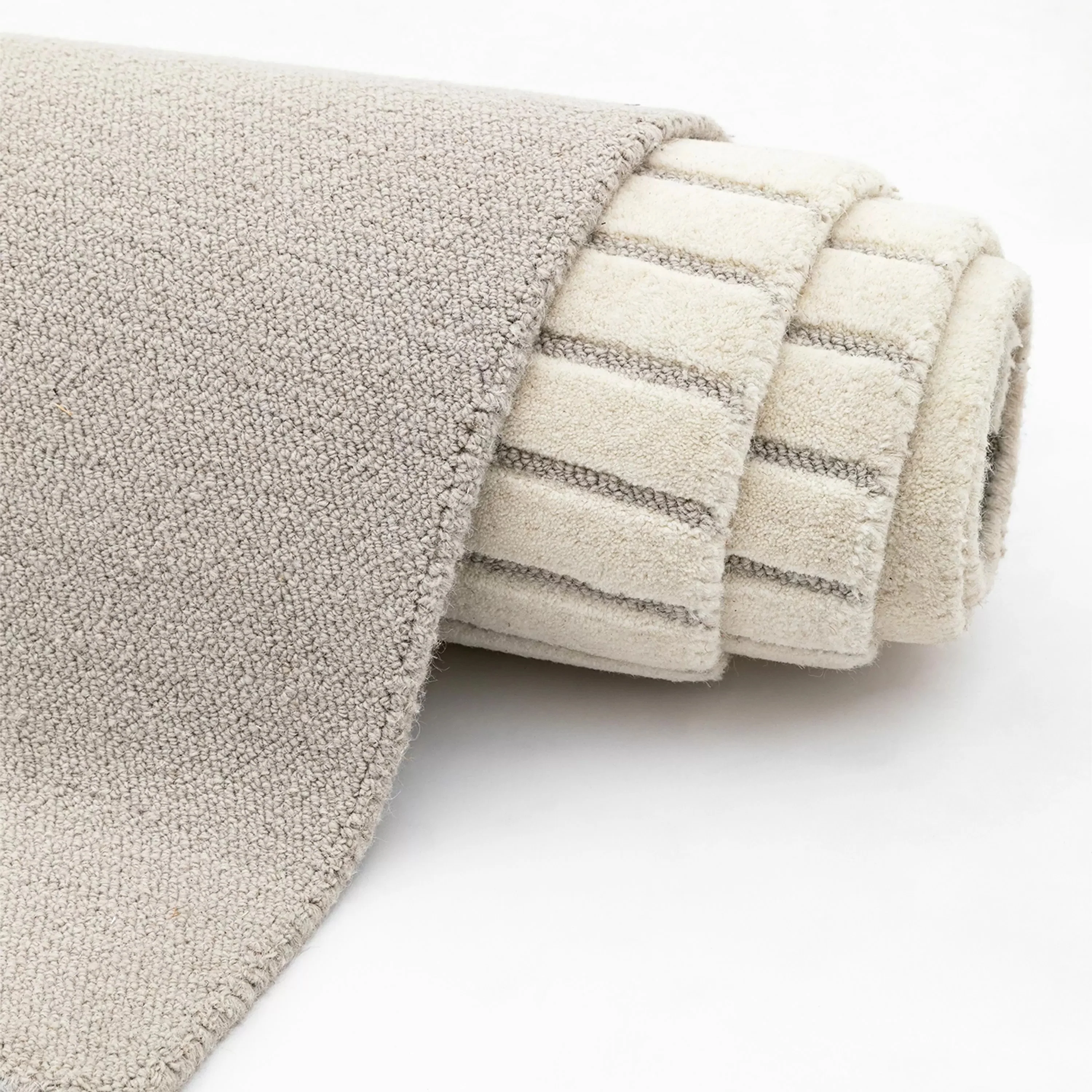 Hearthstone Lambswool Rug – Grey and Neutral - Image 2