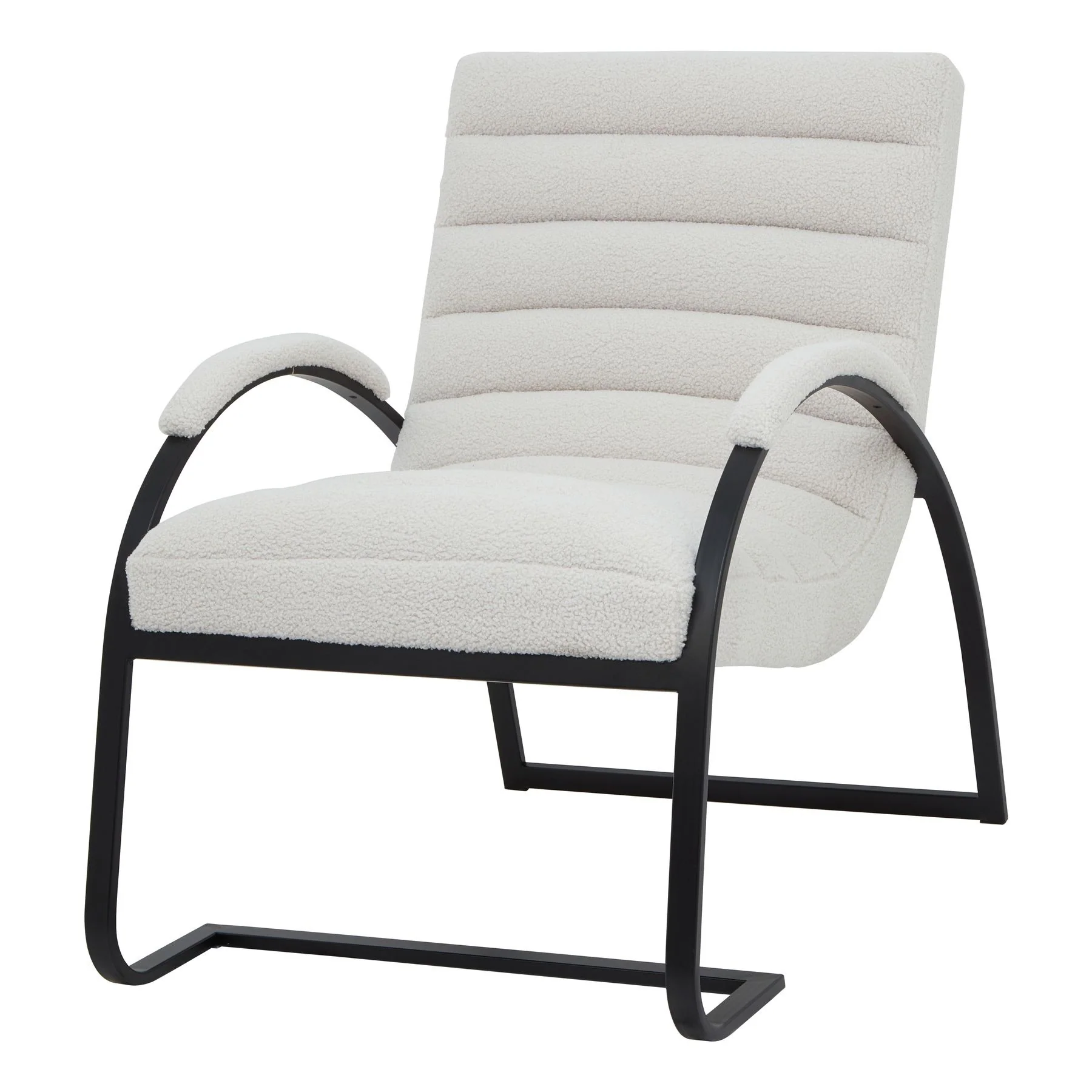 Hill Interiors Boucle Ribbed Ark Chair
