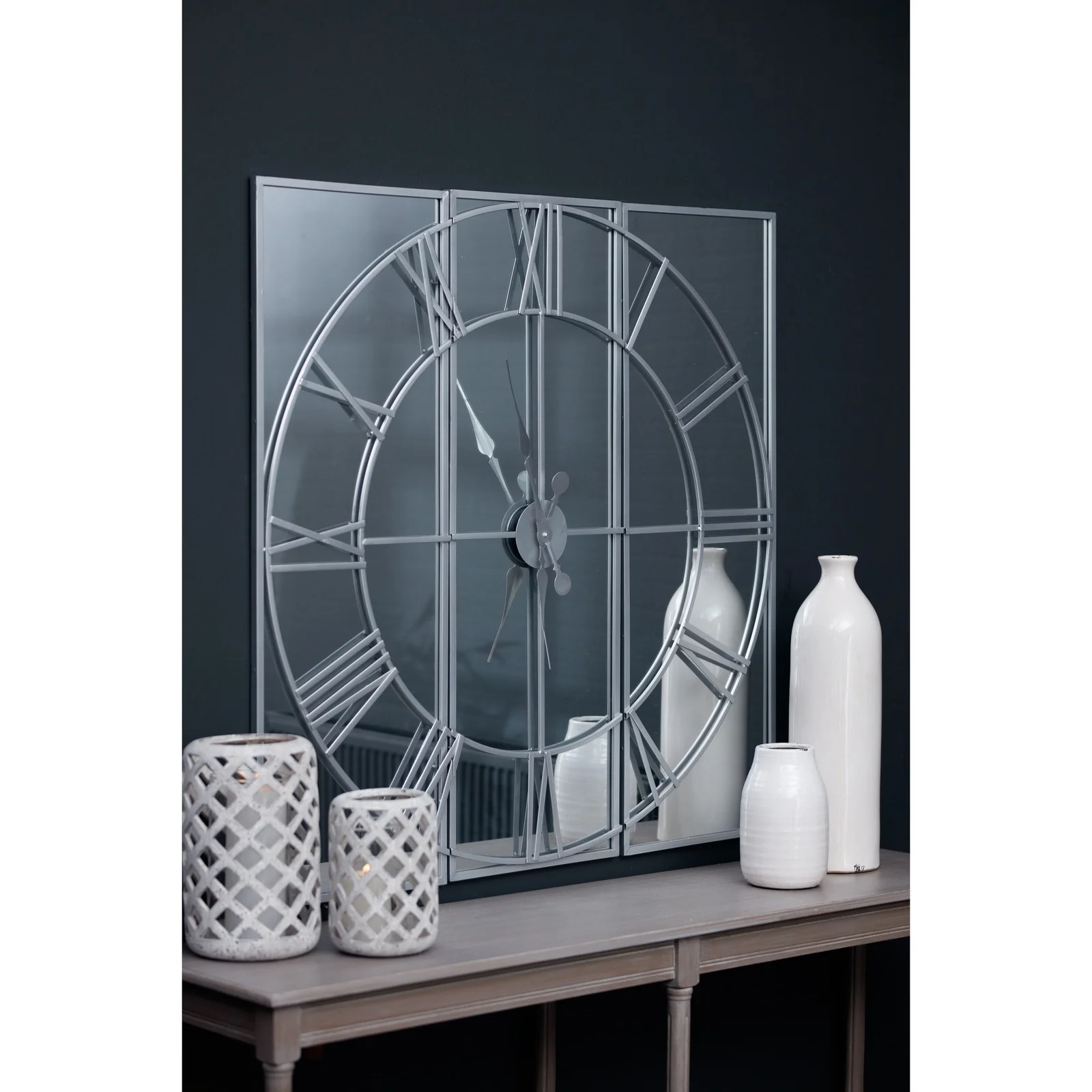 Hill Interiors Celina Mirrored Wall Clock - Image 5