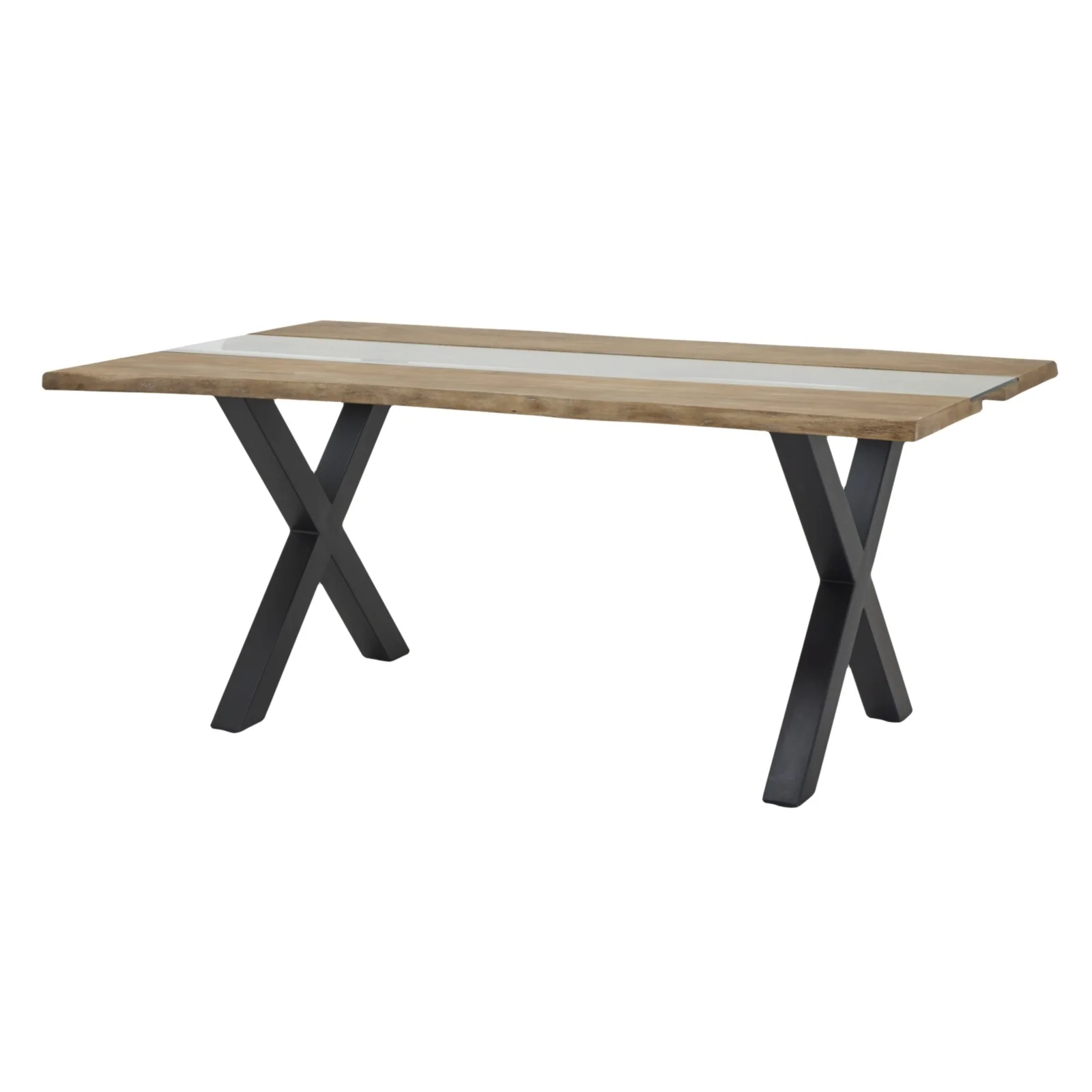 Hill Interiors Live Edge Collection River Dining Table – Light Acacia