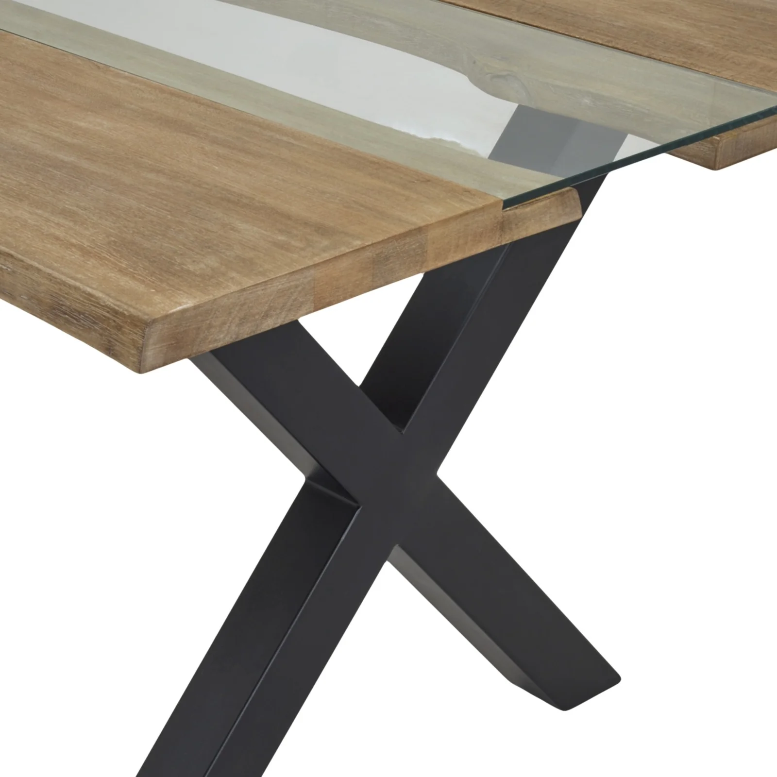 Hill Interiors Live Edge Collection River Dining Table – Light Acacia - Image 2