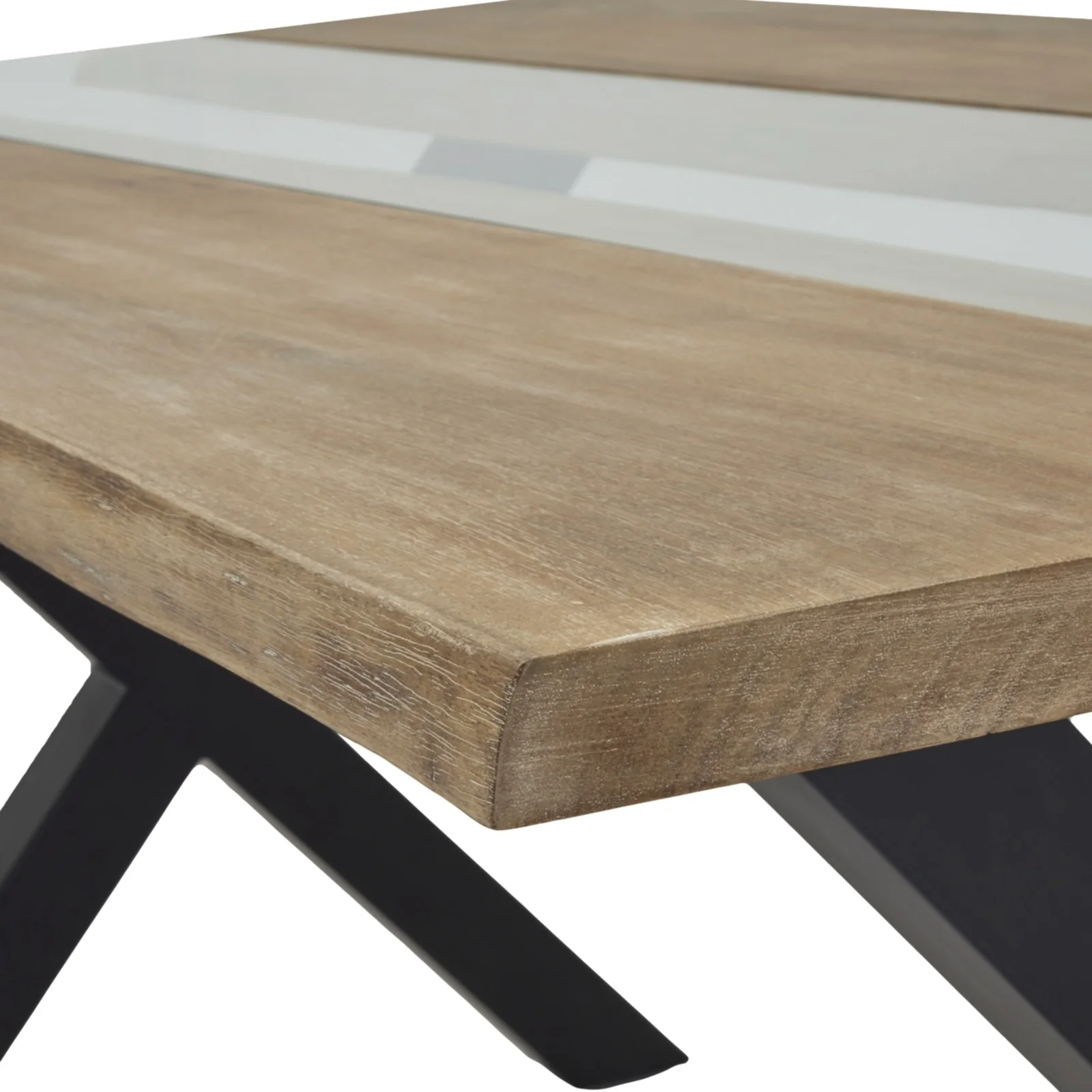 Hill Interiors Live Edge Collection River Dining Table – Light Acacia - Image 3