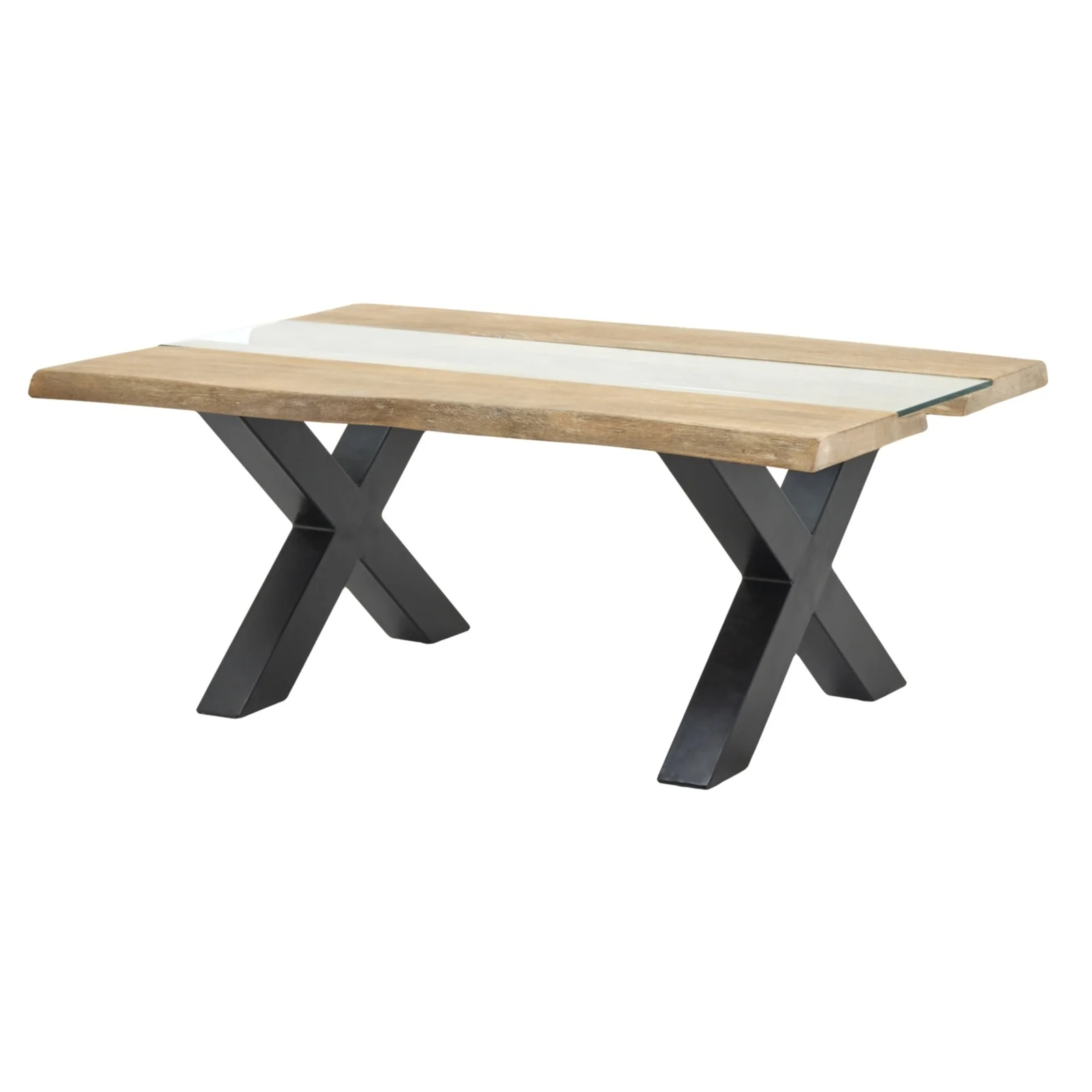 Hill Interiors Live Edge River Coffee Table – Light Acacia