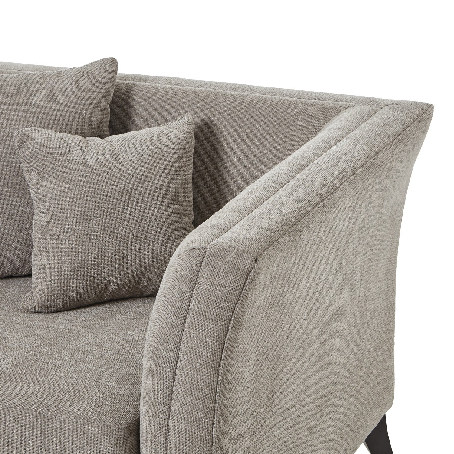 Hill Interiors Vesper Cushion Back Snuggle Chair – Taupe - Image 2