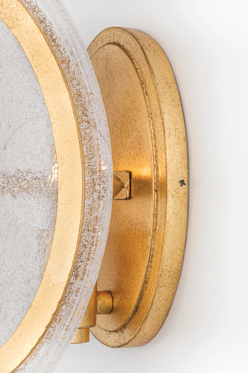 Hudson Valley Lighting Danes Wall Sconce – Vintage Gold Leaf - Image 2