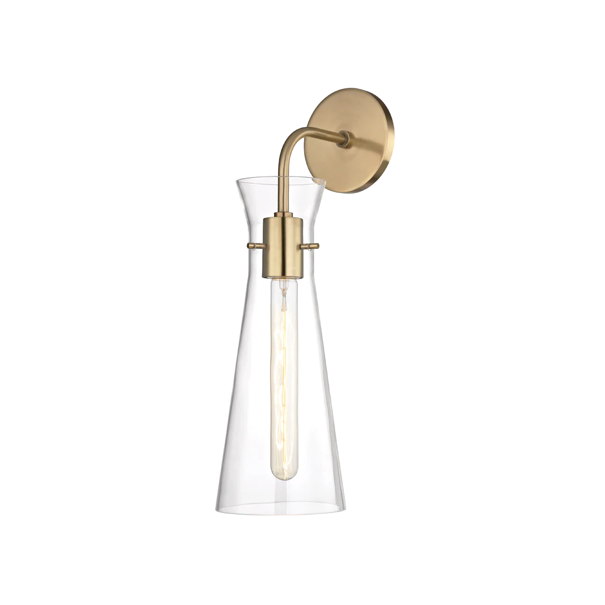 Hudson Valley Lighting Anya Wall Sconce with Aged Brass Finish Steel