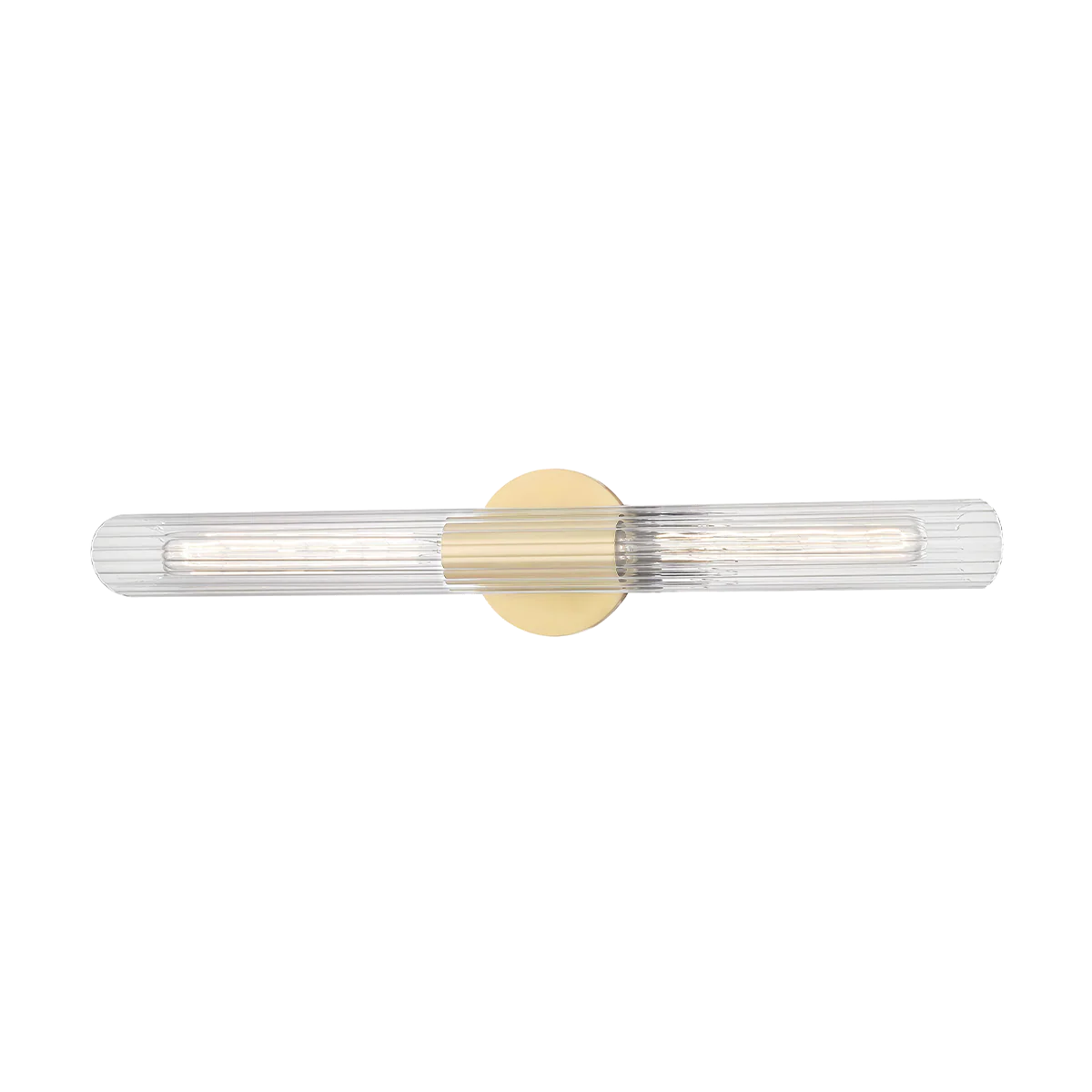Hudson Valley Lighting Cecily Large Wall Sconce with Lined Glass and Brass Coloured Fitting