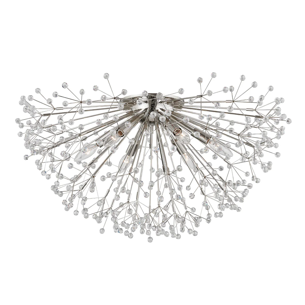 Hudson Valley Lighting Dunkirk Flush Ceiling Light – Polished Nickel