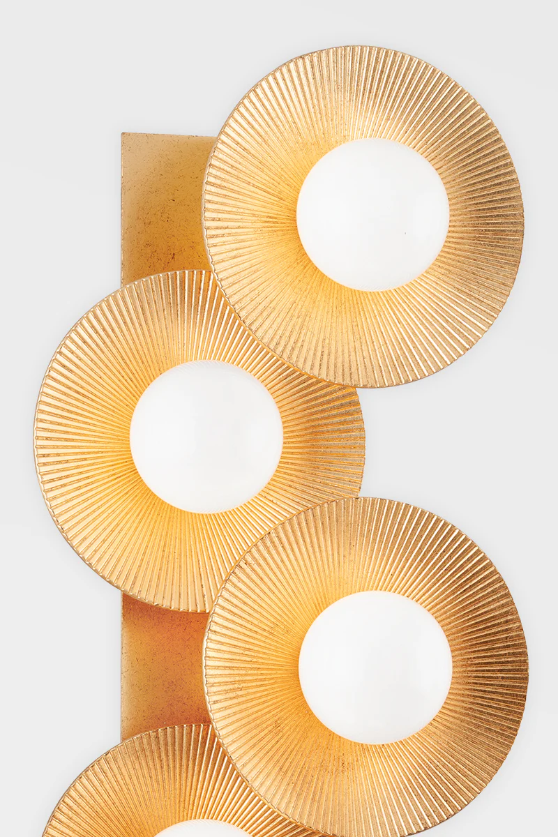 Hudson Valley Lighting Emerald Wall Sconce in Vintage Gold Leaf – 5 Lights - Image 3