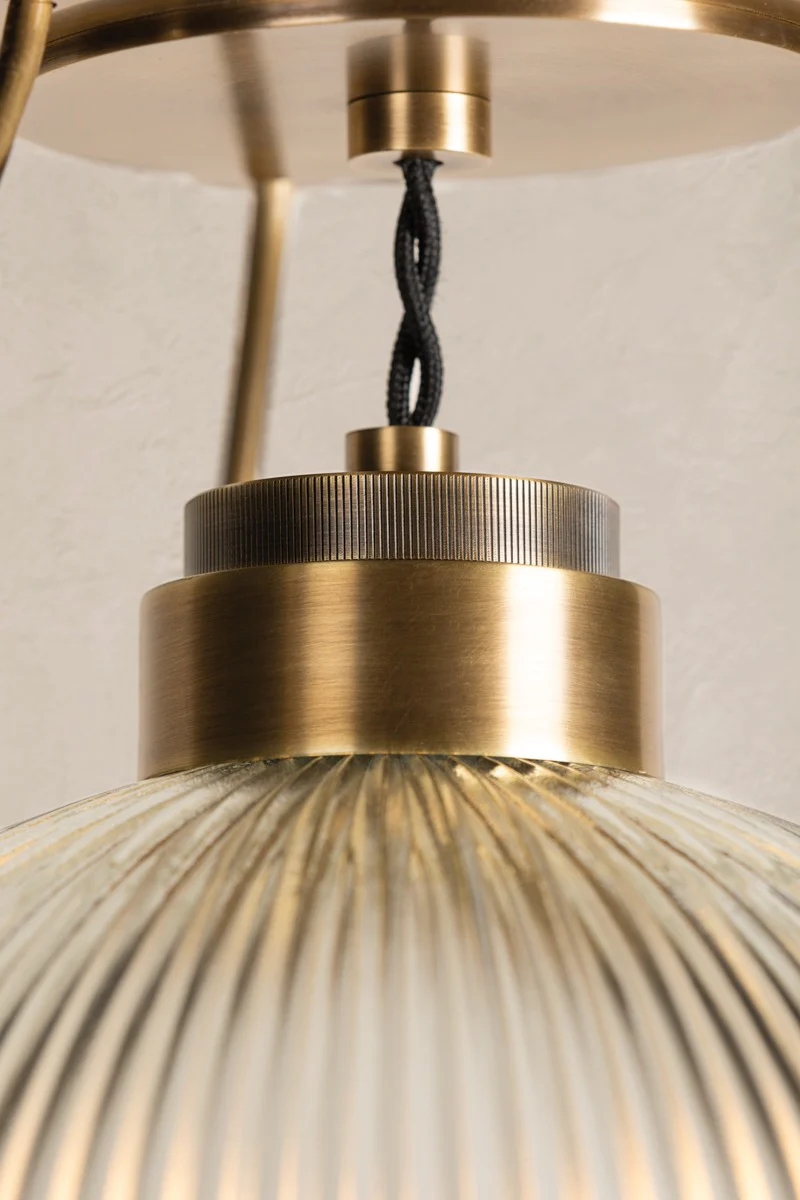 Hudson Valley Lighting Glint Semi Flush Ceiling Light – Patina Brass – Large - Image 3
