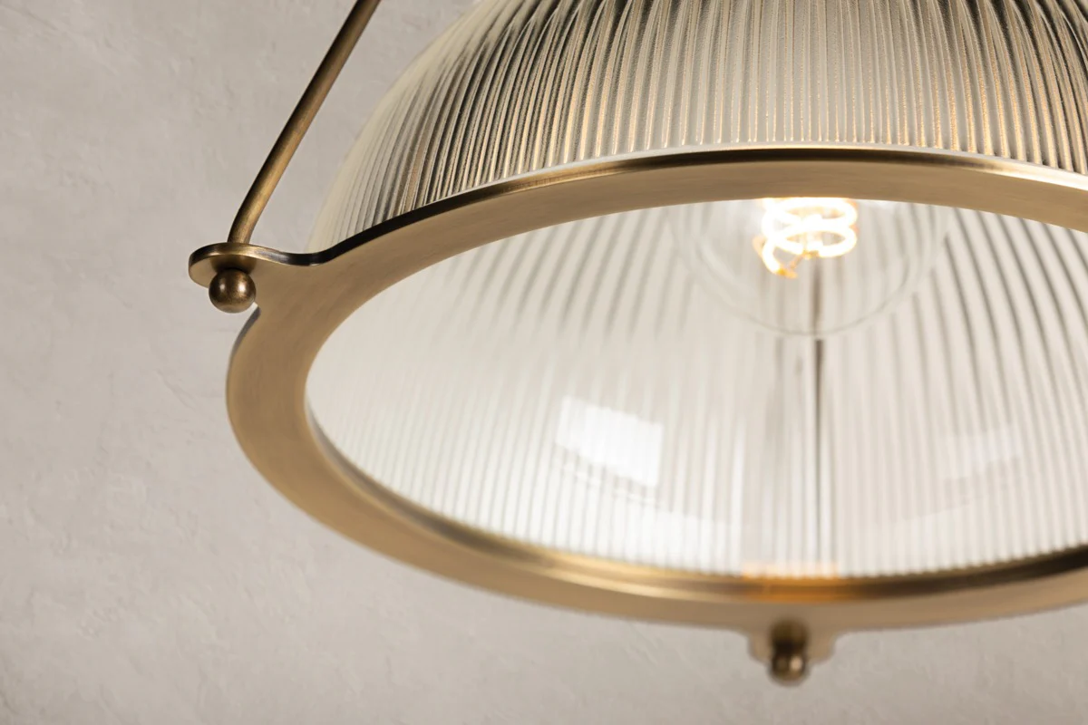 Hudson Valley Lighting Glint Semi Flush Ceiling Light – Patina Brass – Large - Image 4