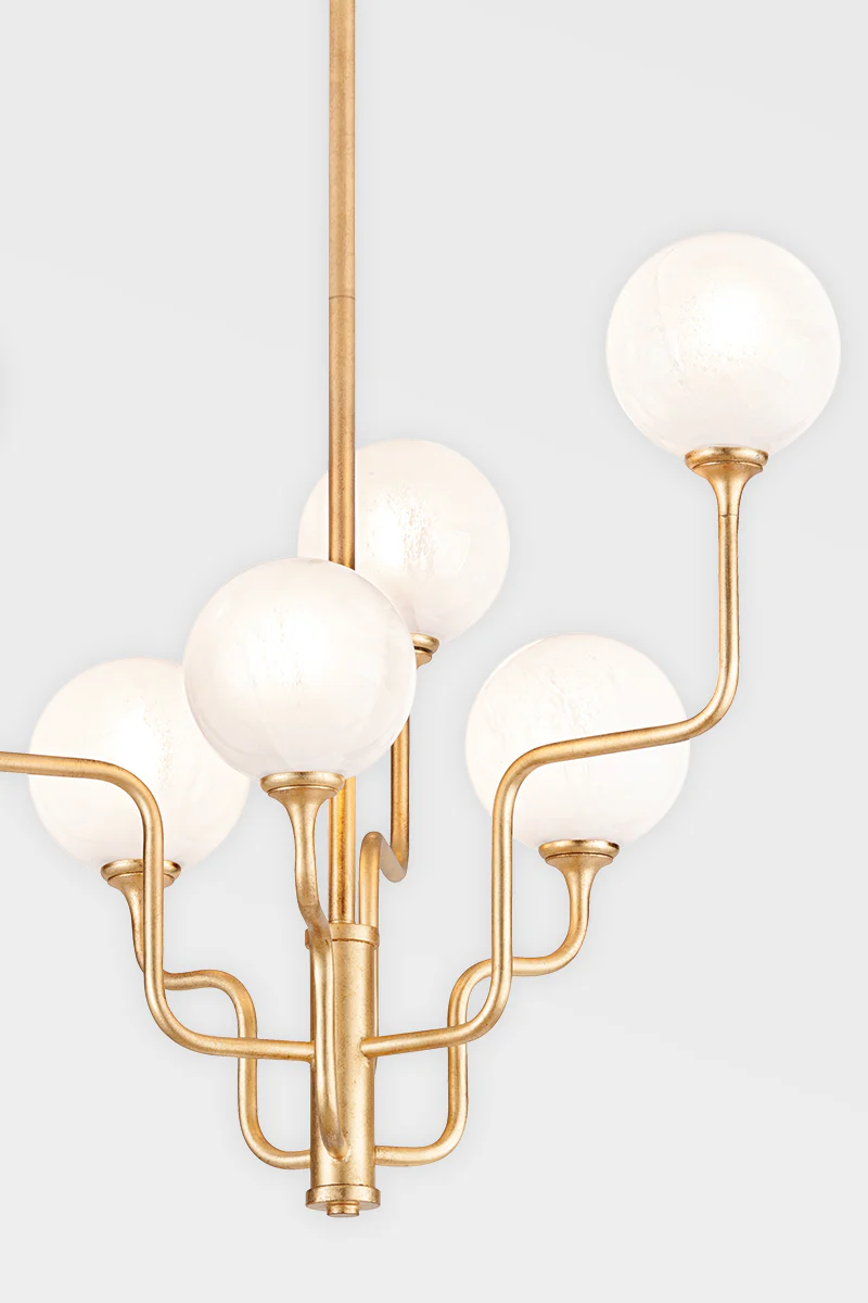 Hudson Valley Lighting Onyx Chandelier – Vintage Gold Leaf - Image 2