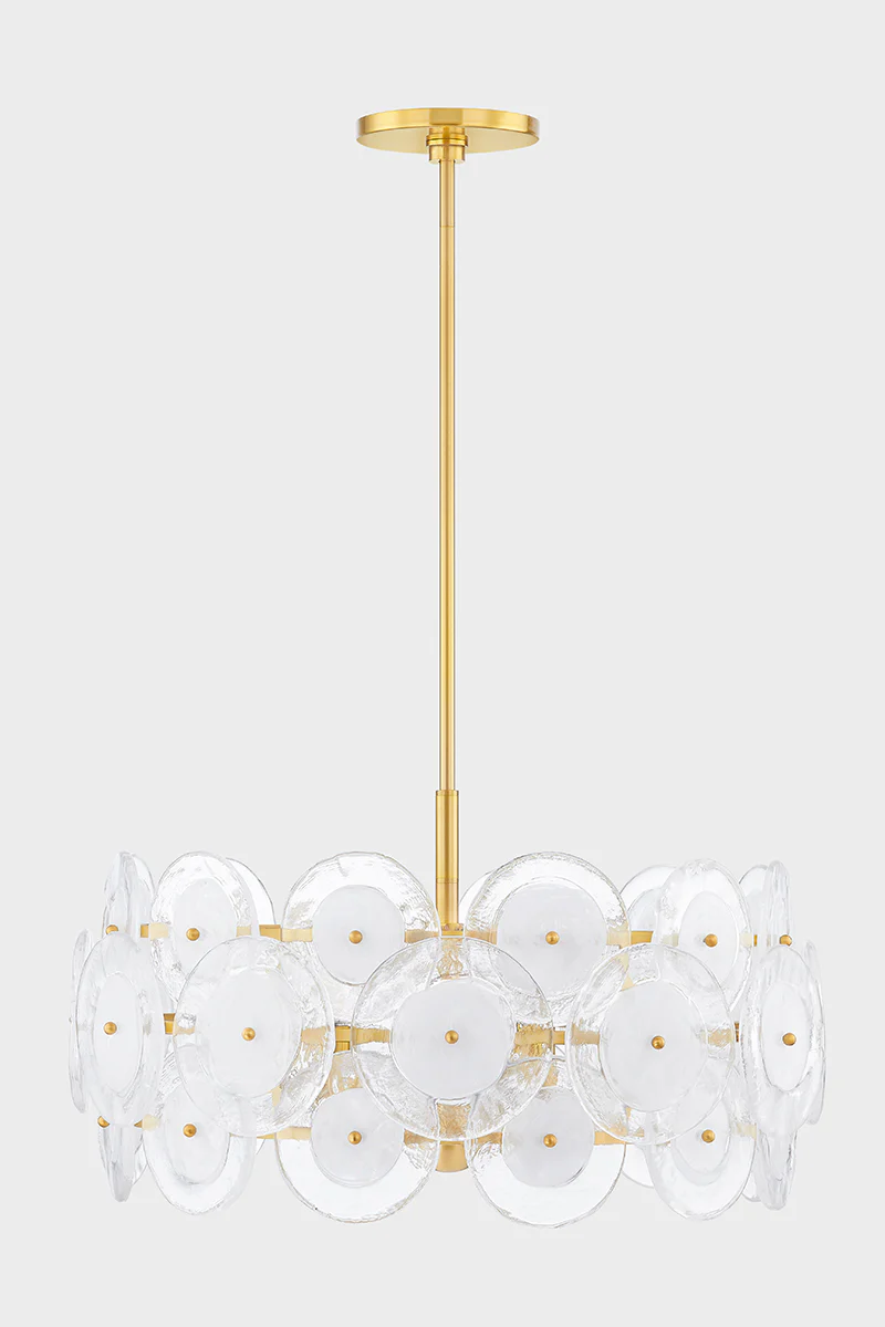Hudson Valley Lighting Zoella 3 Light Pendant – Aged Brass - Image 4