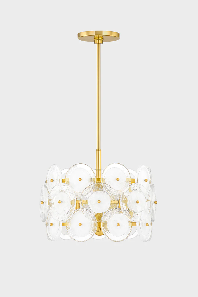 Hudson Valley Lighting Zoella 5 Light Pendant – Aged Brass - Image 4