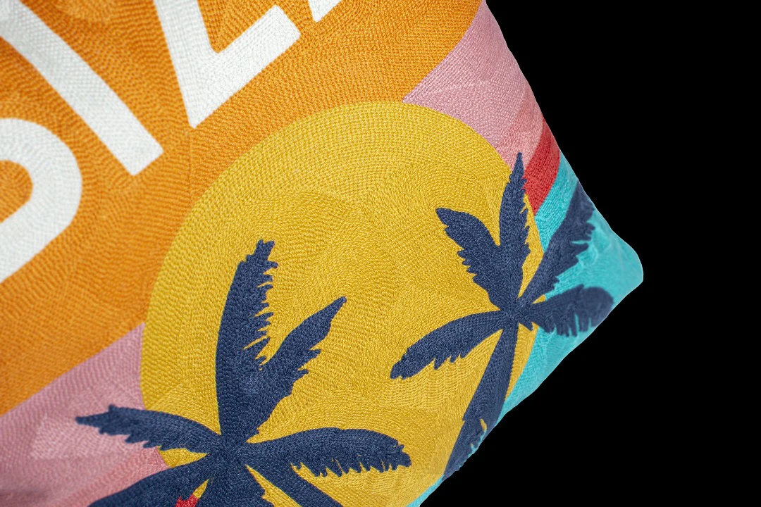The Pillow Drop Ibiza Needlepoint Cushion - Image 2