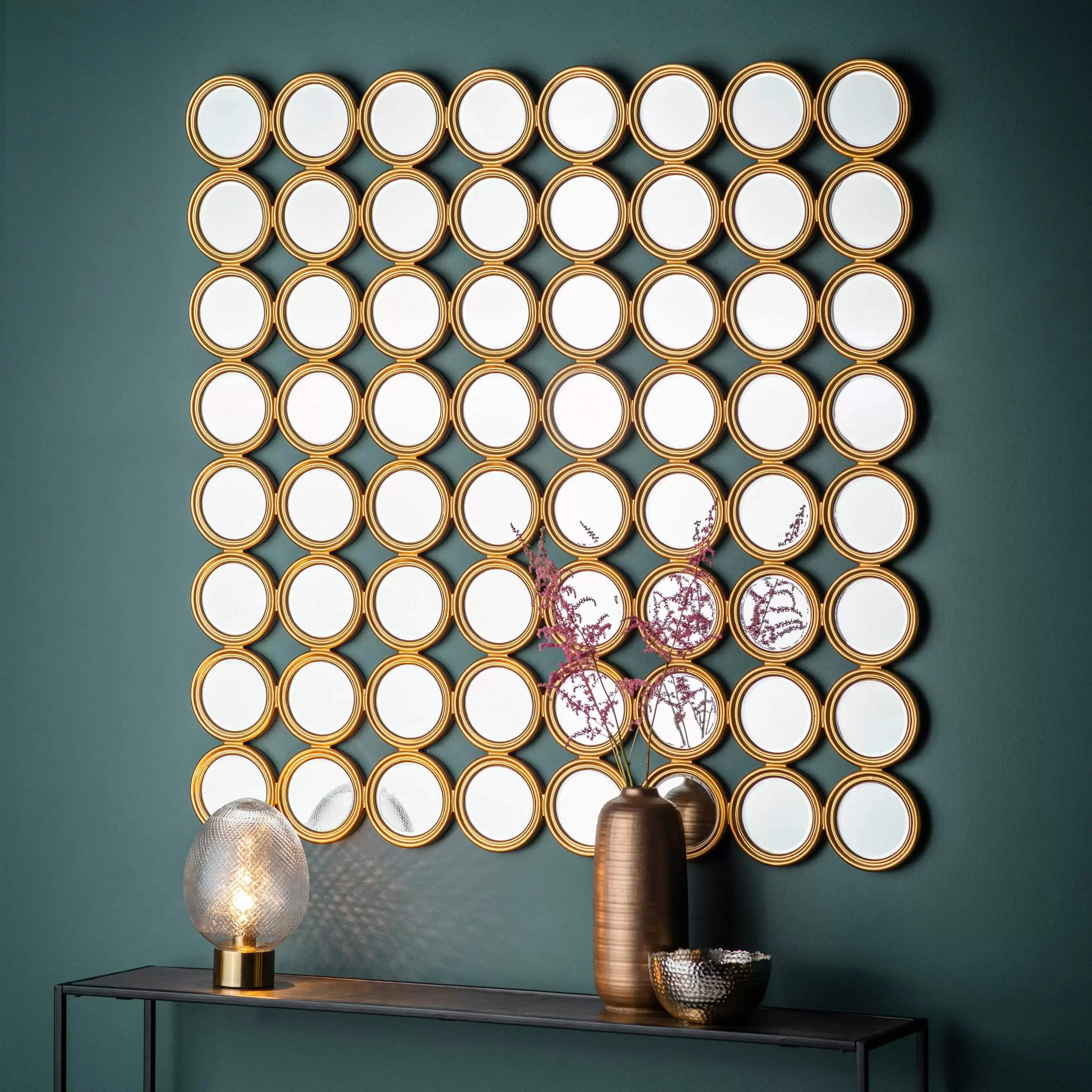 Isabel Circle Mirror – Gold Finish - Image 2