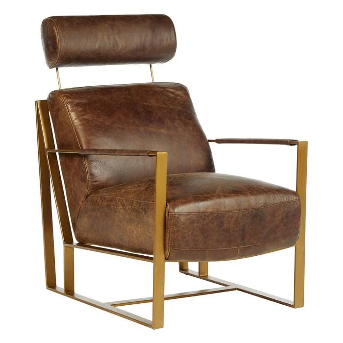 Jamison Lounge Chair – Brown Leather - Image 2