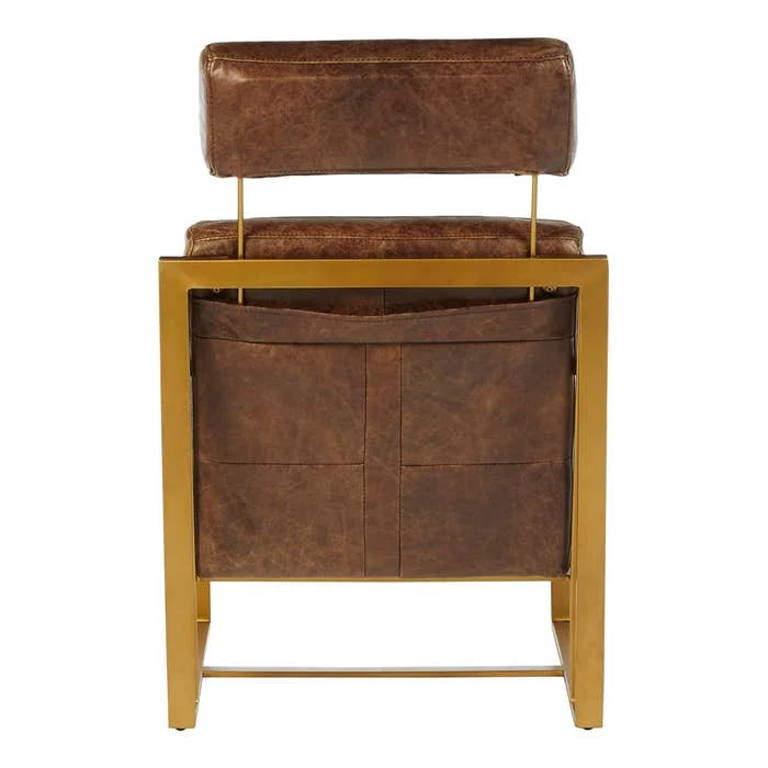 Jamison Lounge Chair – Brown Leather - Image 4