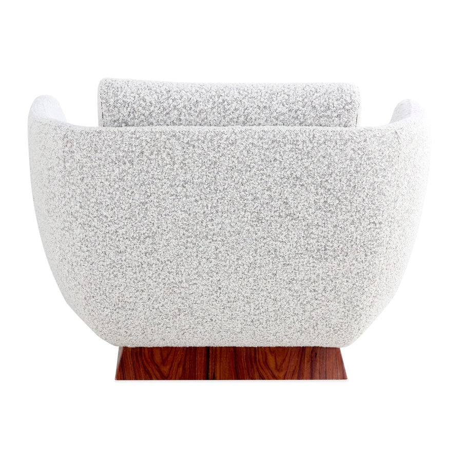 Jonathan Adler Beaumont Rosewood Lounge Chair – Olympus Salt and Pepper Boucle - Image 4