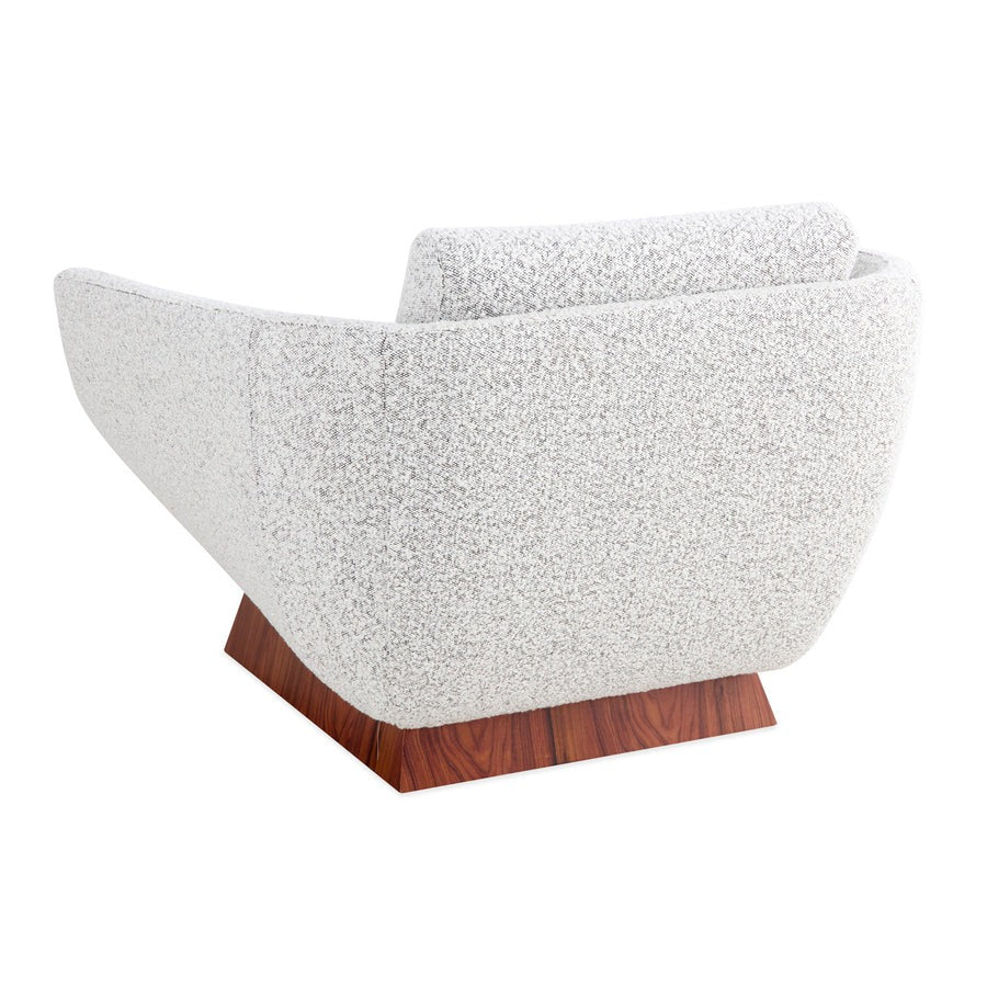 Jonathan Adler Beaumont Rosewood Lounge Chair – Olympus Salt and Pepper Boucle - Image 5