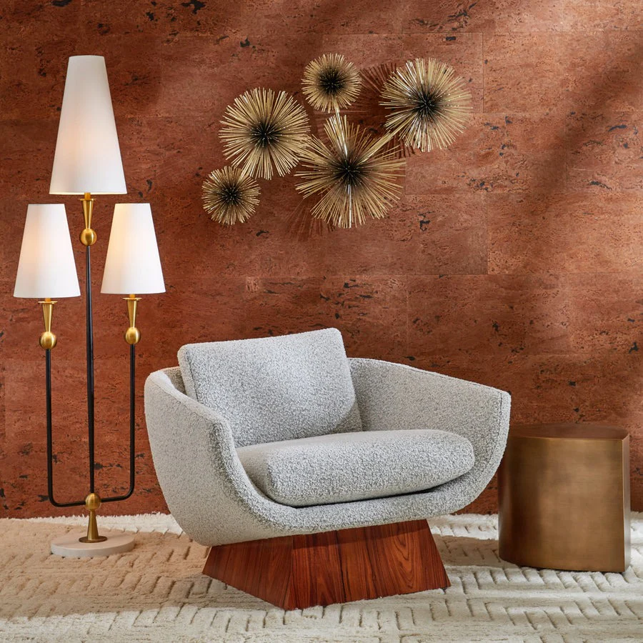Jonathan Adler Beaumont Rosewood Lounge Chair – Olympus Salt and Pepper Boucle - Image 7