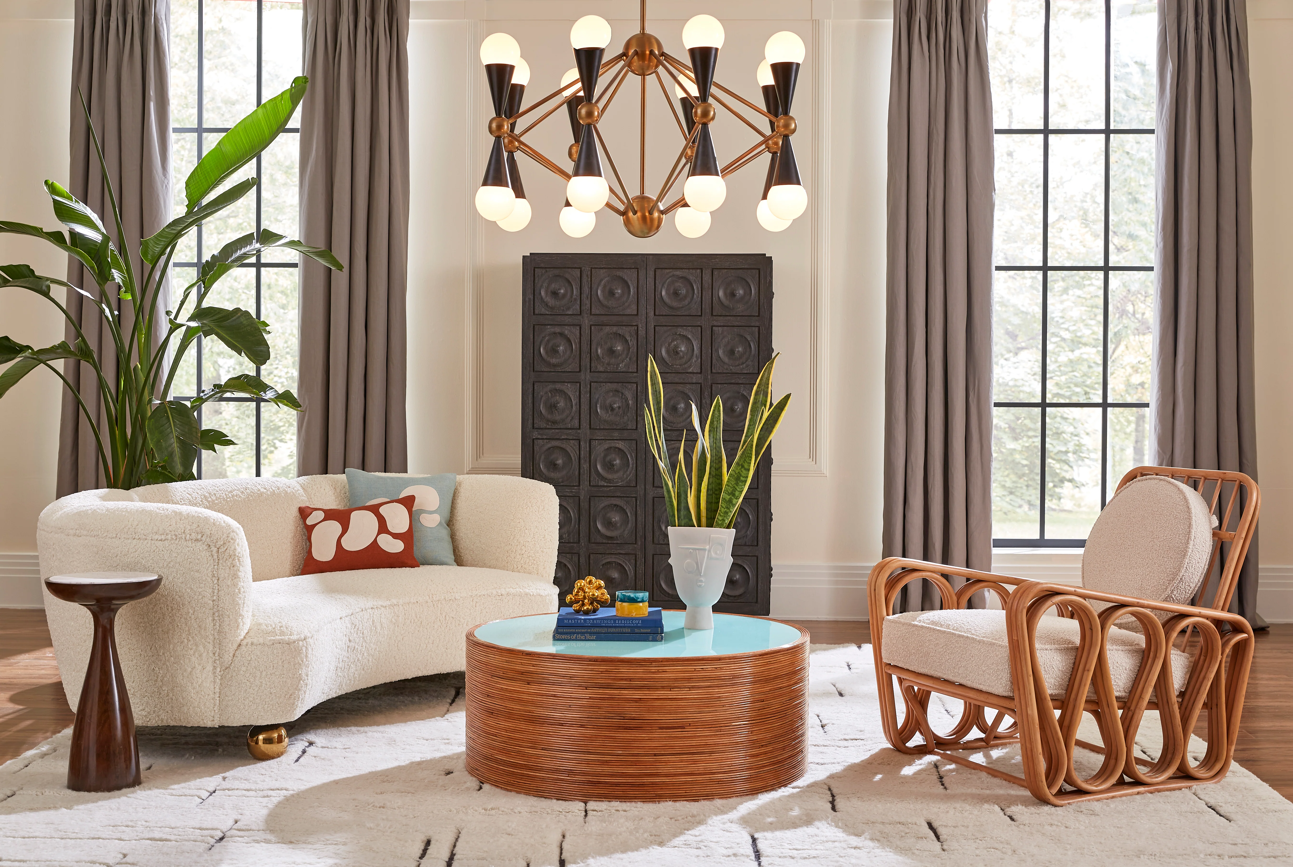 Jonathan Adler Caracas 16-Light Chandelier – Antique Brass - Image 2