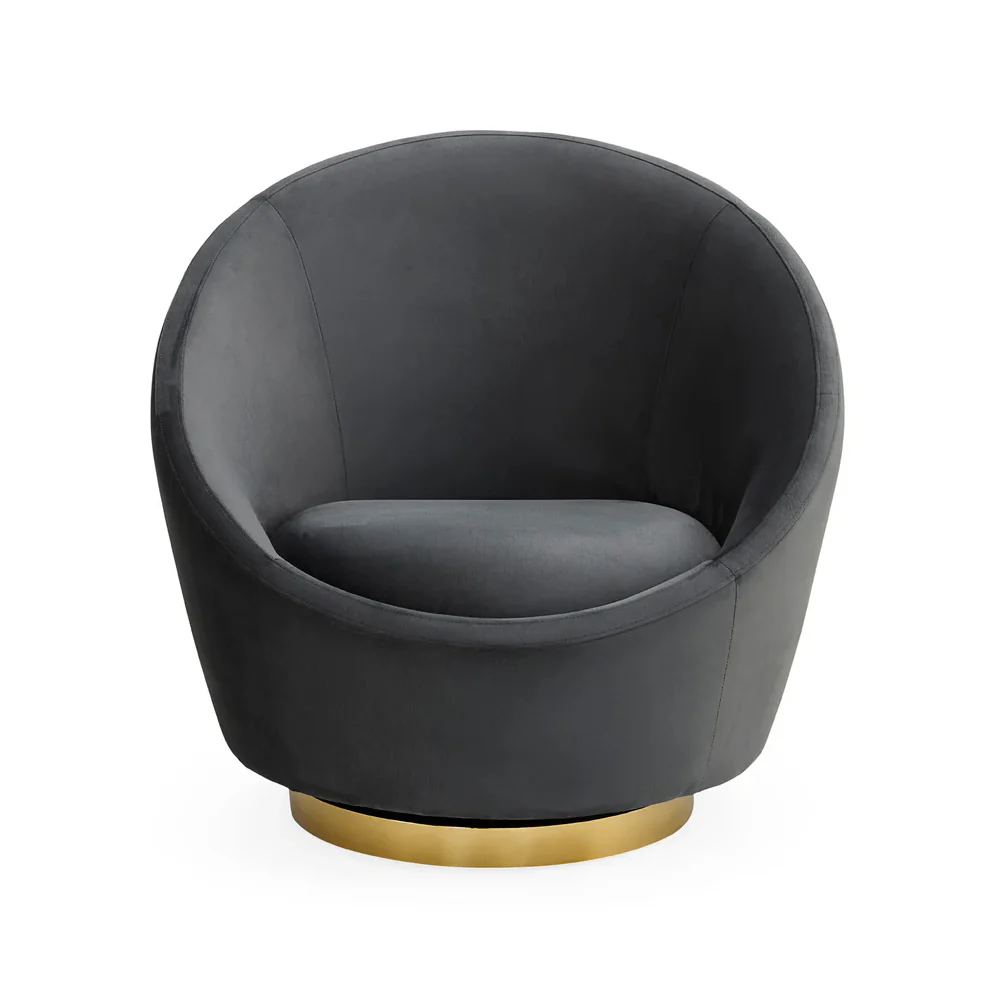Jonathan Adler Ether Swivel Chair – Bergamo Charcoal