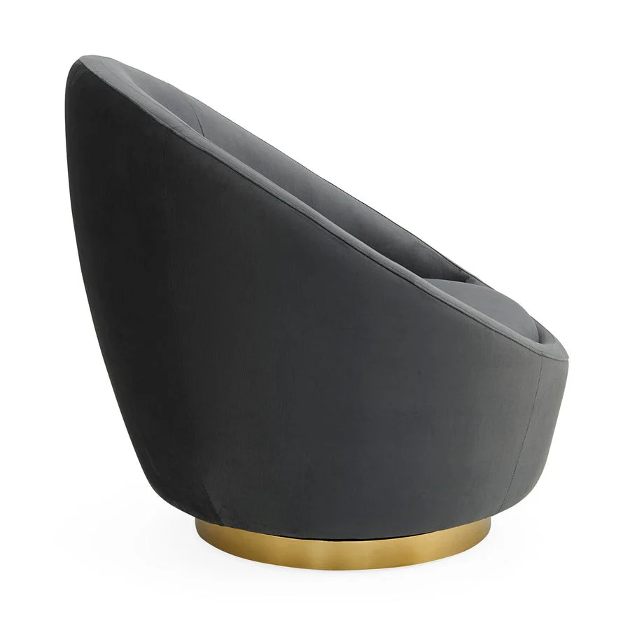 Jonathan Adler Ether Swivel Chair – Bergamo Charcoal - Image 3